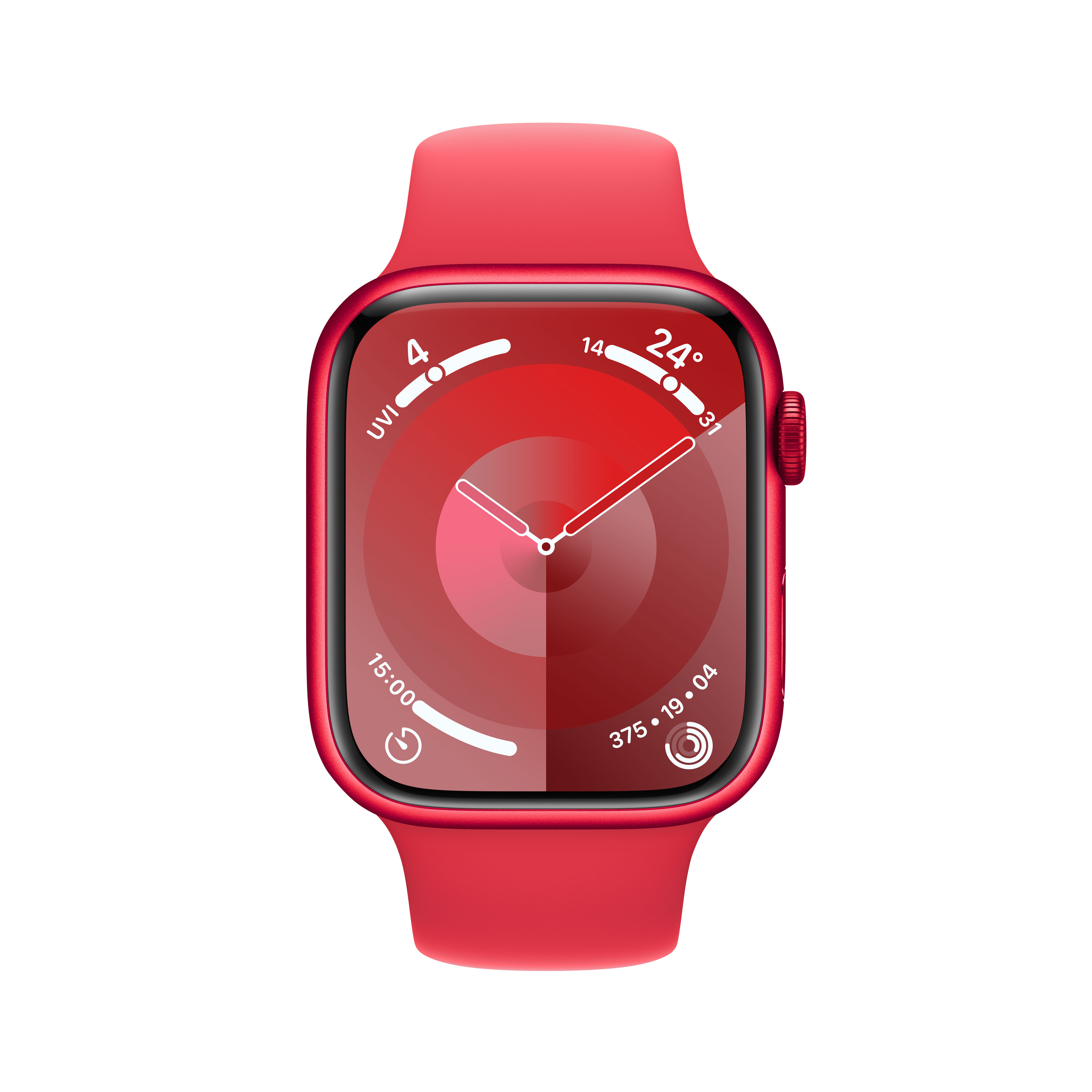 Apple Watch Series 9 GPS + Cellular 45mm (PRODUCT)RED Aluminium Case mit (PRODUCT)RED Sportband - S/M