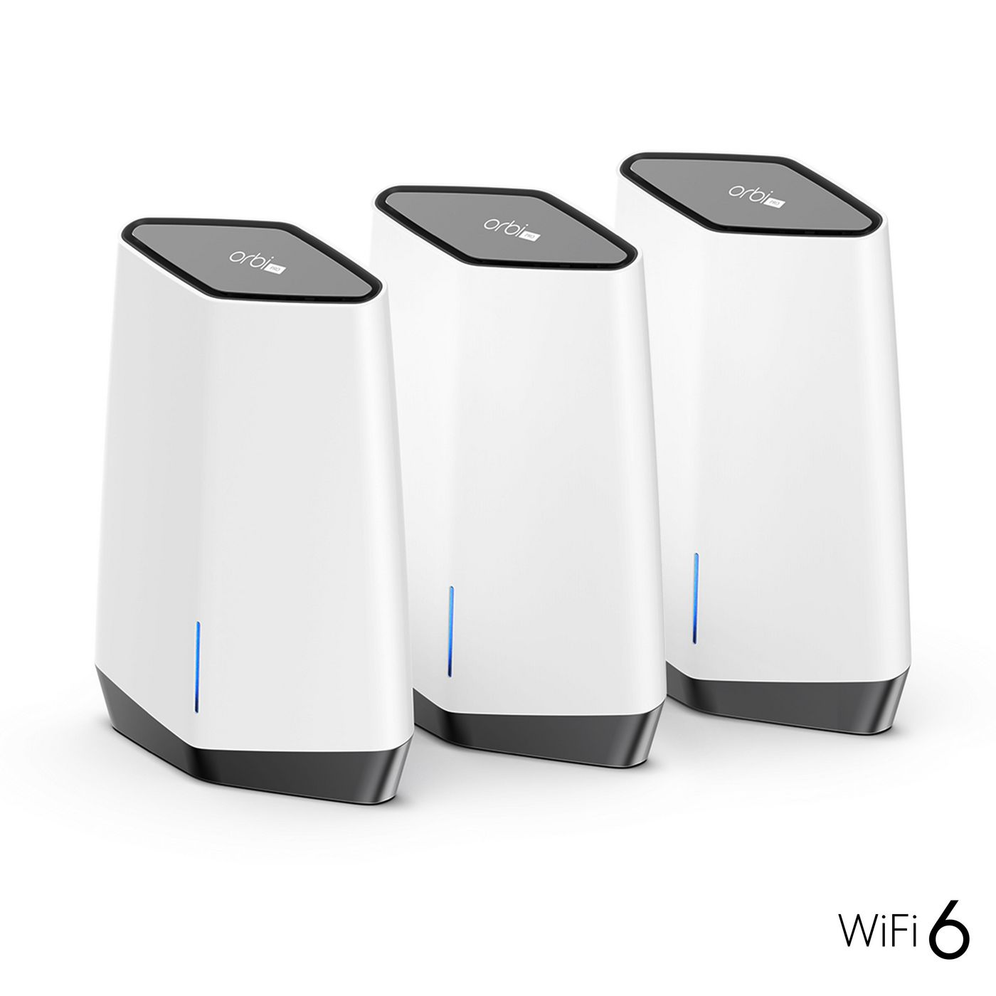 Netgear Orbi Pro - Wi-Fi 6 (802.11ax) - Tri-Band (2,4 GHz / 5 GHz / 5 GHz) - Eingebauter Ethernet-Anschluss - Weiß - Tabletop-Router