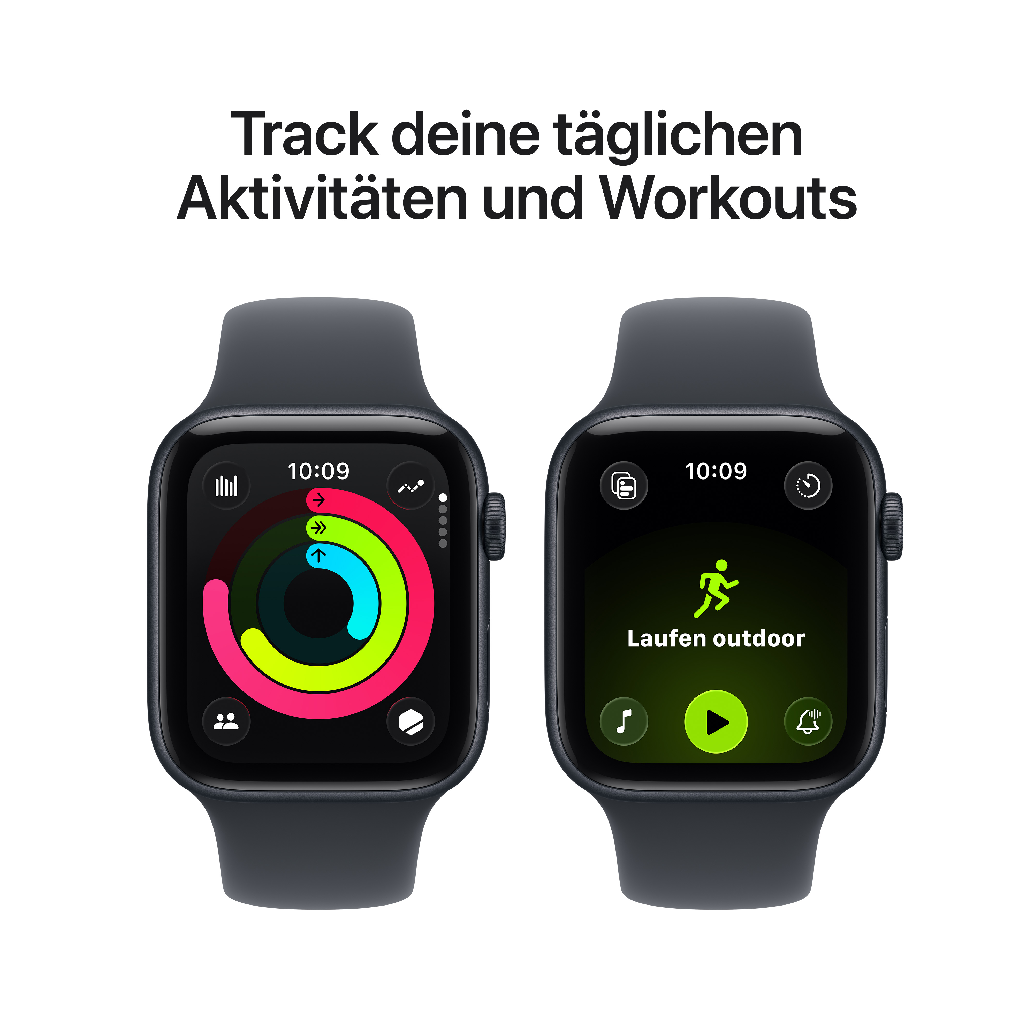 Apple Watch SE 3 GPS 44mm Mitternacht (Midnight) Aluminium Gehäuse mit Mitternacht (Midnight) Sport Band - M/L