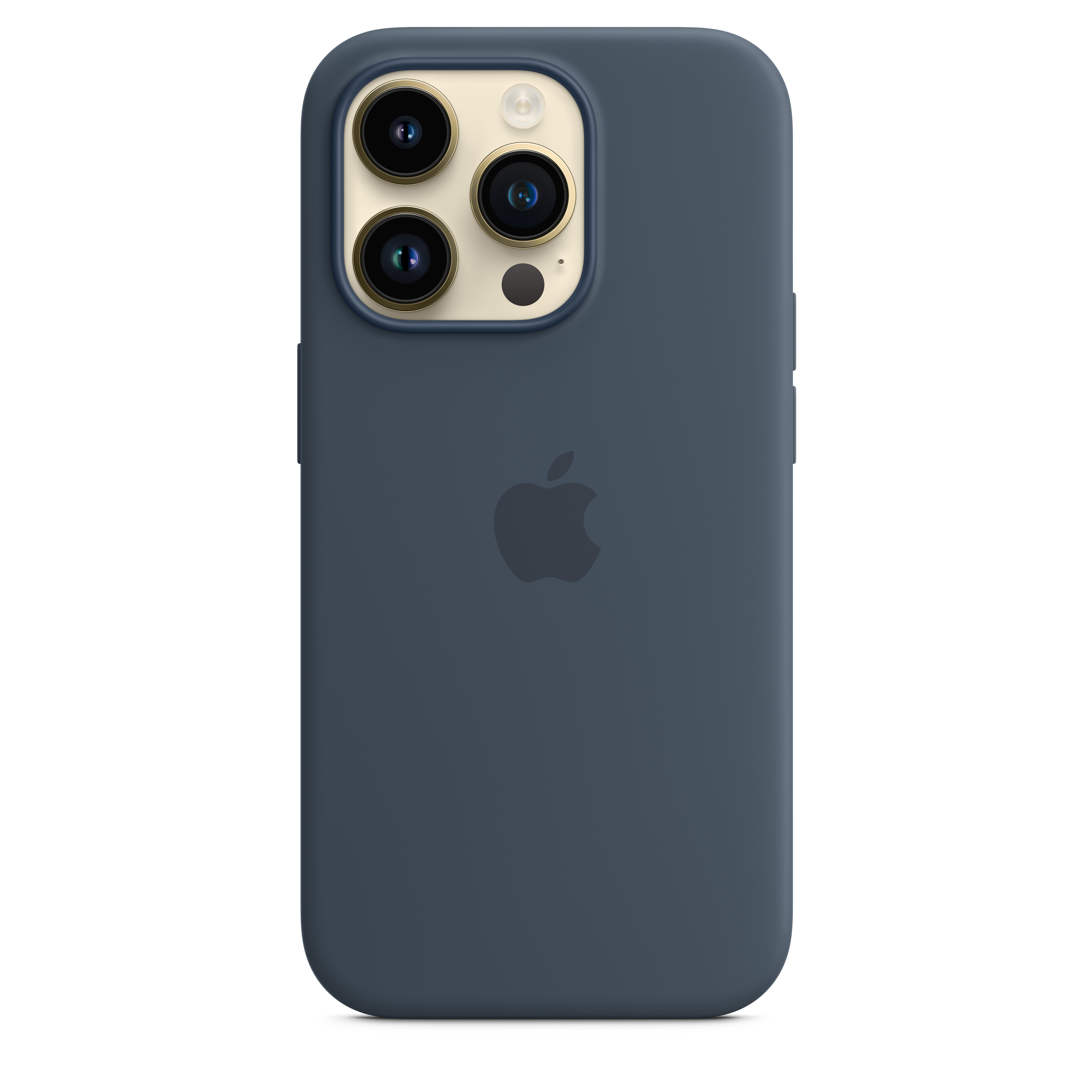 Apple Silikon Case iPhone 14 Pro mit MagSafe (sturmblau)