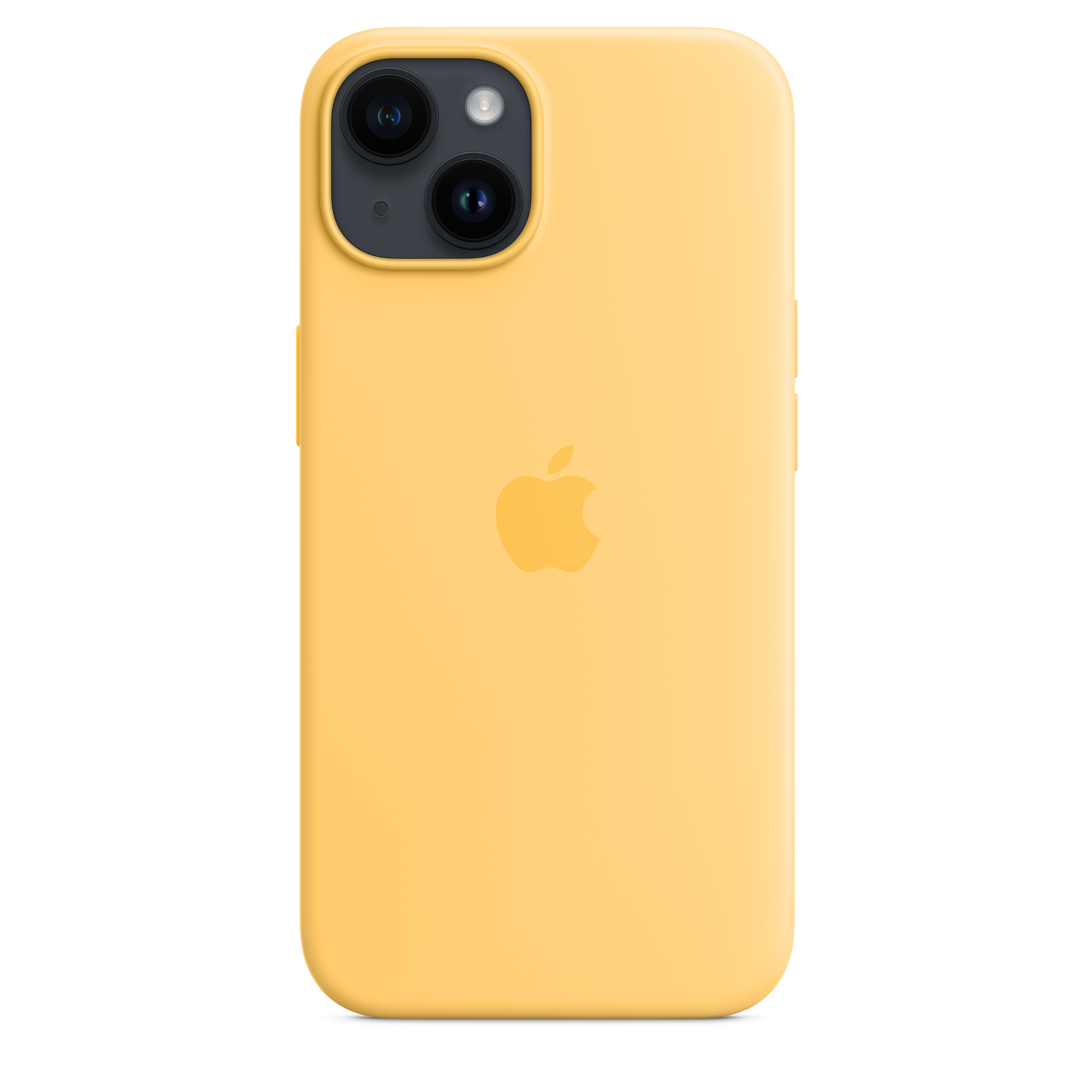 Apple Silikon Case iPhone 14 mit MagSafe (sonnenlicht)