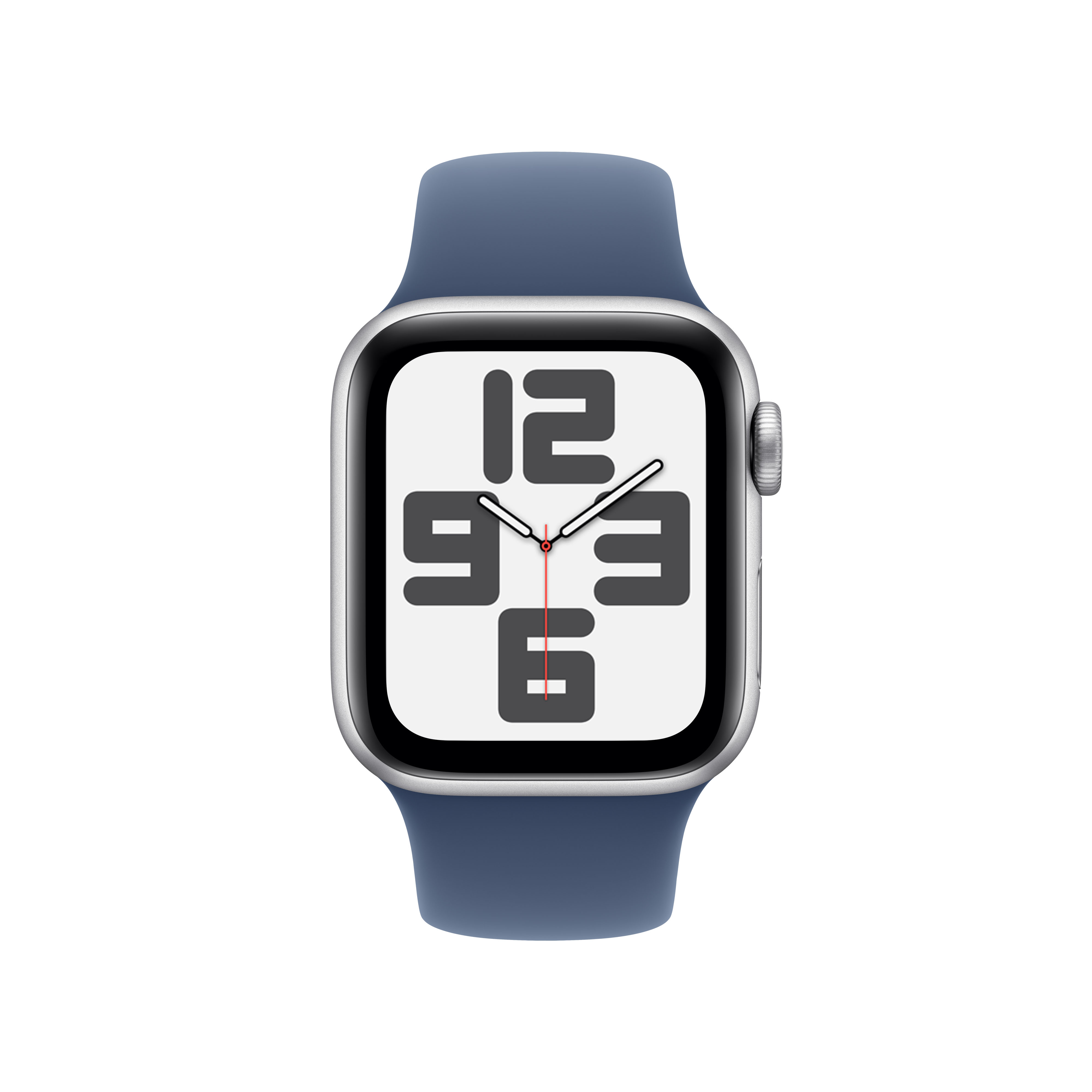 Apple Watch SE GPS + Cellular 40mm Silber (Silver) Aluminium Gehäuse mit Denim Sport Band - M/L