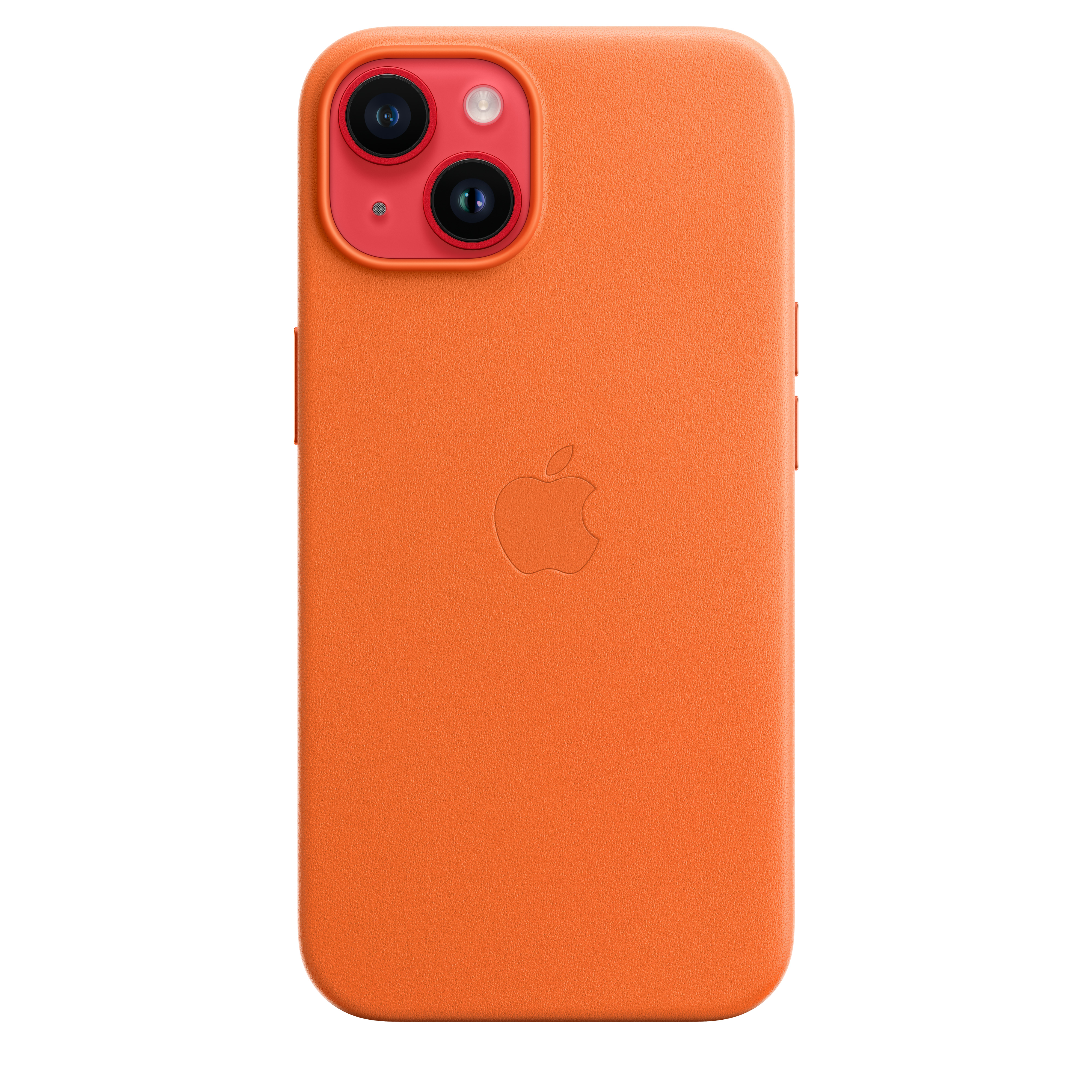 Apple Leder Case iPhone 14 mit MagSafe (orange)