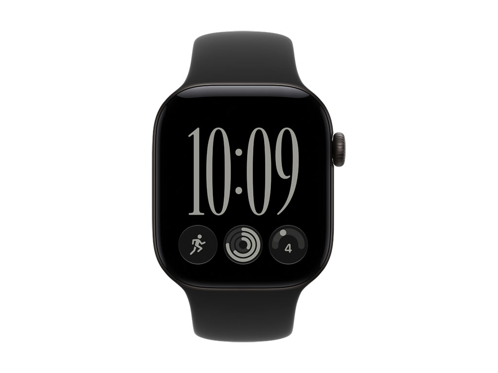 Apple Watch Series 12 GPS 42mm Aluminiumgehäuse Schwarz, Sportarmband Schwarz - S/M