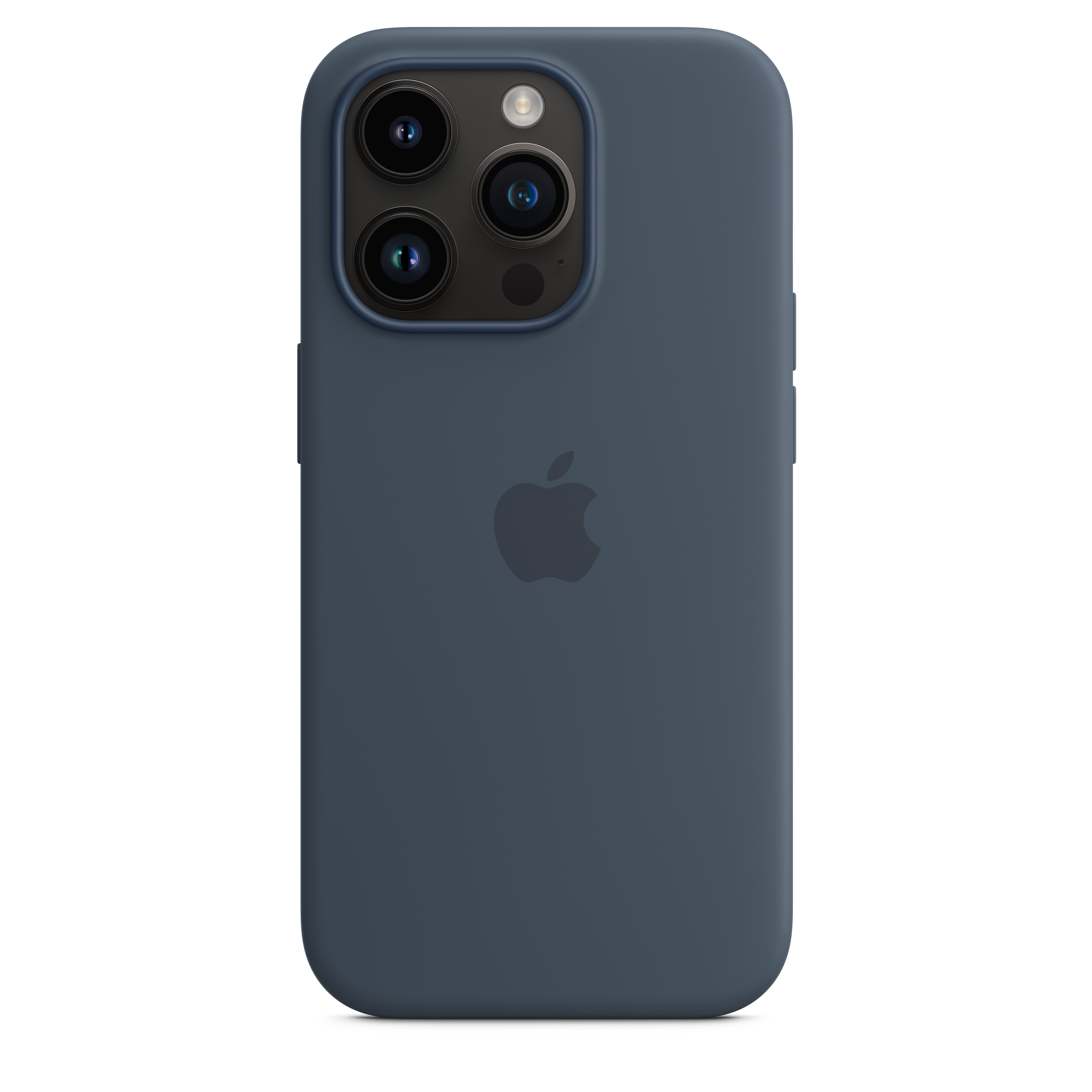 Apple Silikon Case iPhone 14 Pro mit MagSafe (sturmblau)