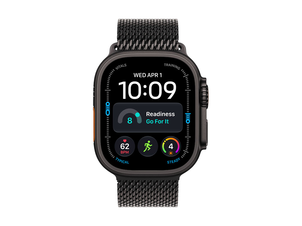 Apple Watch Ultra 4 GPS + Cellular 49mm Titangehäuse Schwarz, Milanaise Armband Titan Schwarz - S