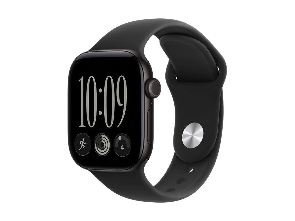 Apple Watch Series 12 GPS 42mm Aluminiumgehäuse Schwarz, Sportarmband Schwarz - S/M