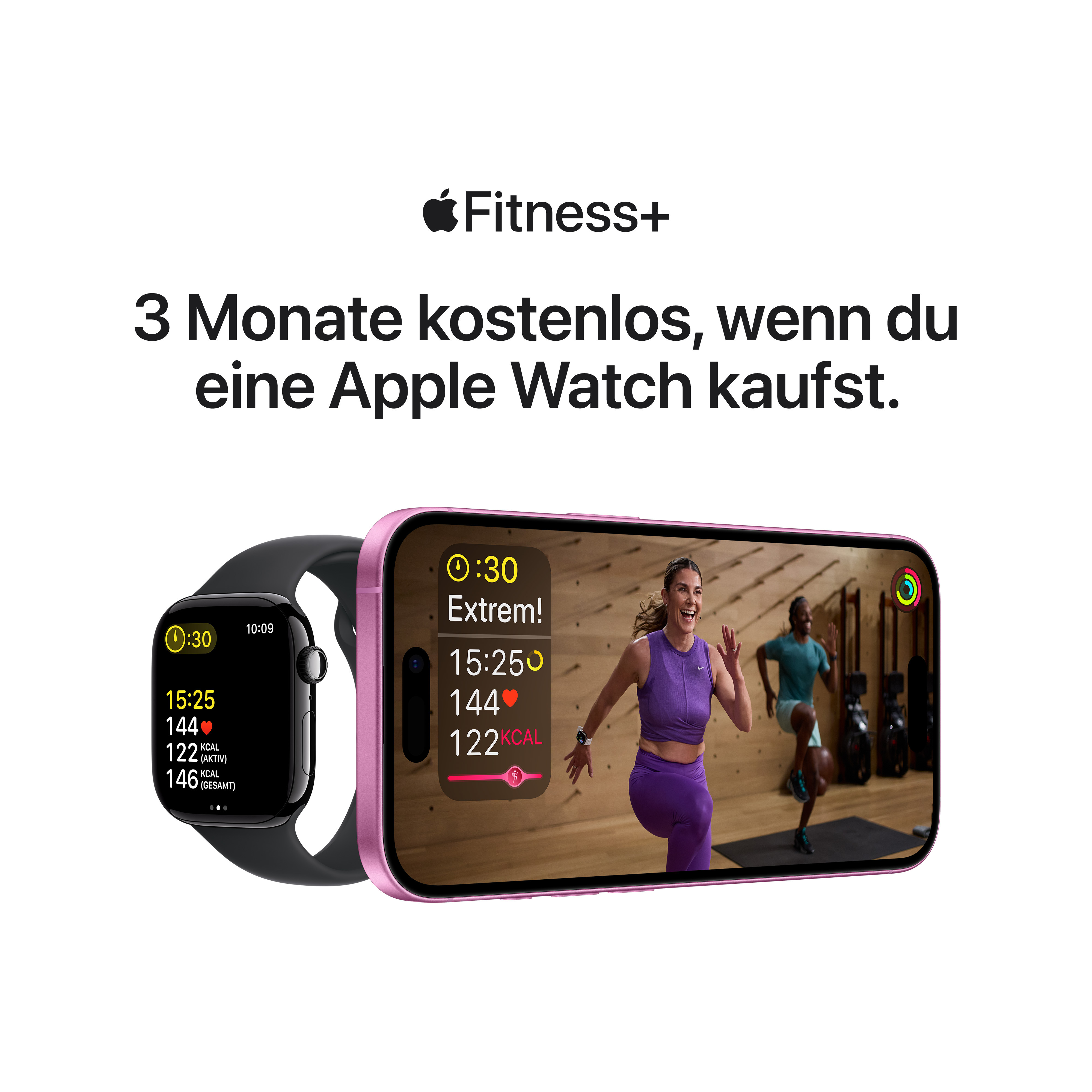 Apple Watch Series 10 GPS + Cellular 46mm Silber (Silver) Aluminium Gehäuse mit Blaue Wolke (Blue Cloud) Sport Loop