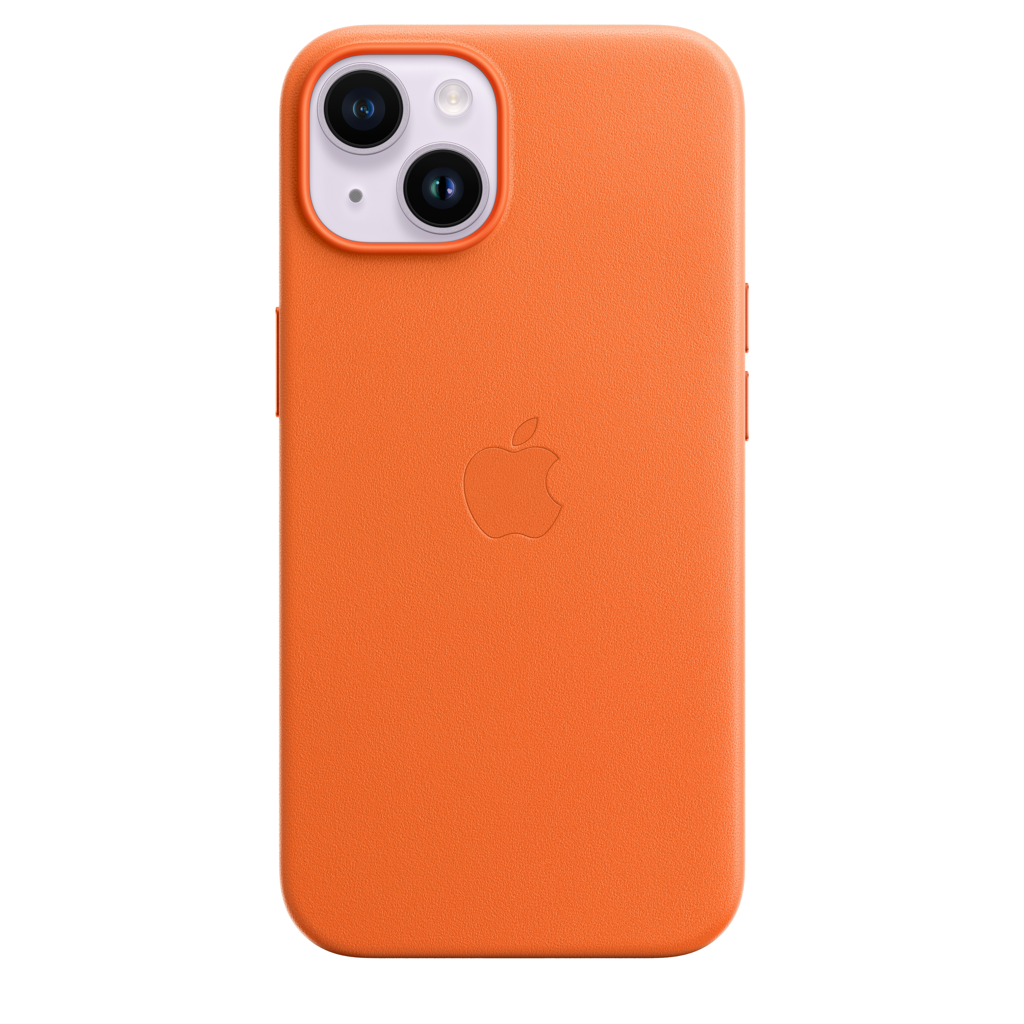 Apple Leder Case iPhone 14 mit MagSafe (orange)