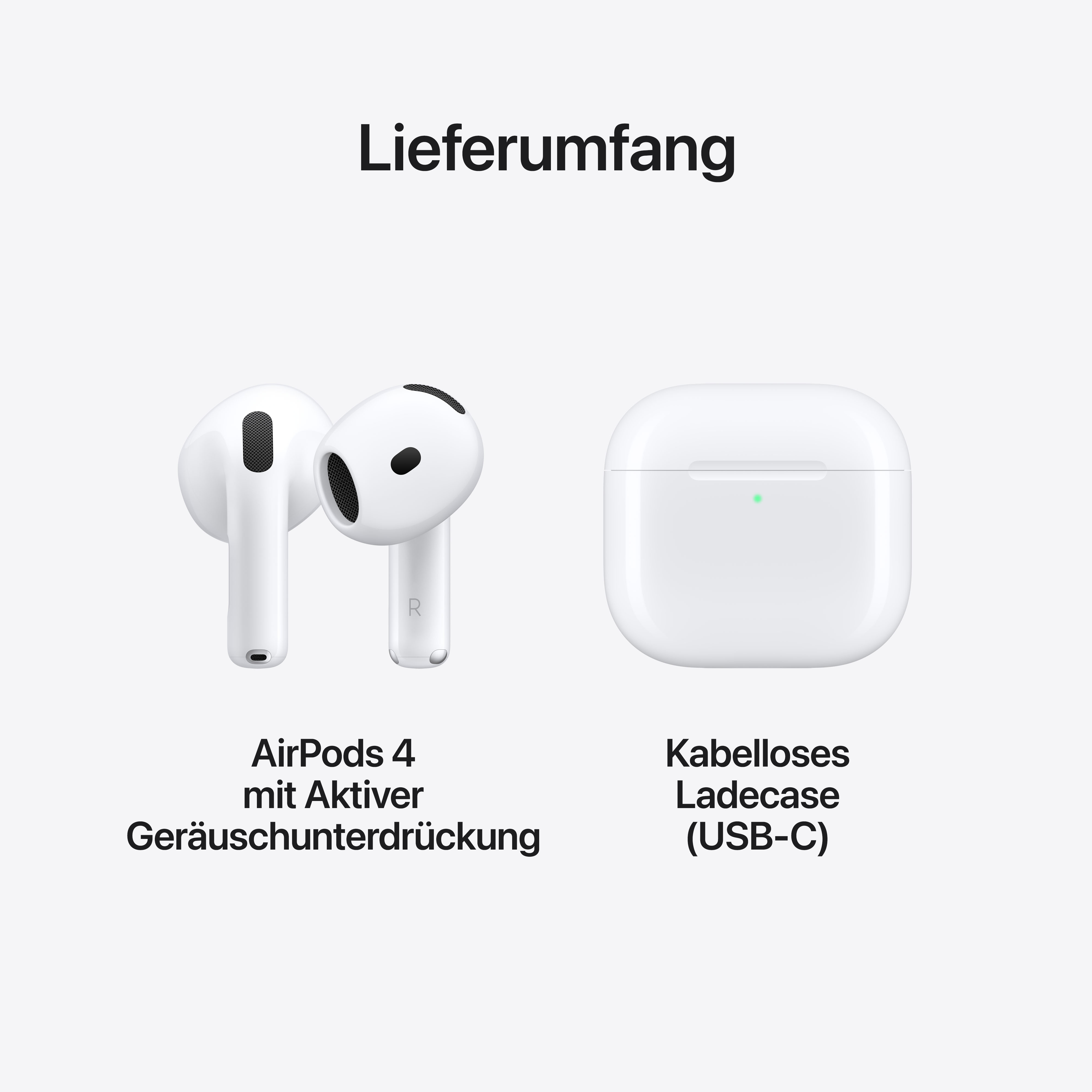Apple AirPods 4 mit "Active Noise Cancellation"