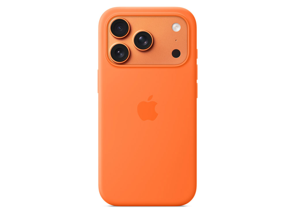 Apple iPhone 17 Pro Silikon Case mit MagSafe - Orange