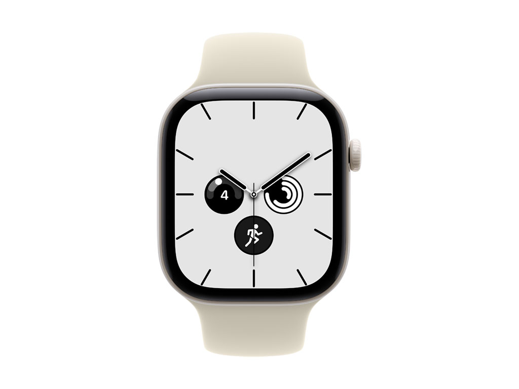 Apple Watch Series 12 GPS + Cellular 46mm Keramikgehäuse Perlweiß, Sportarmband Sand - M/L