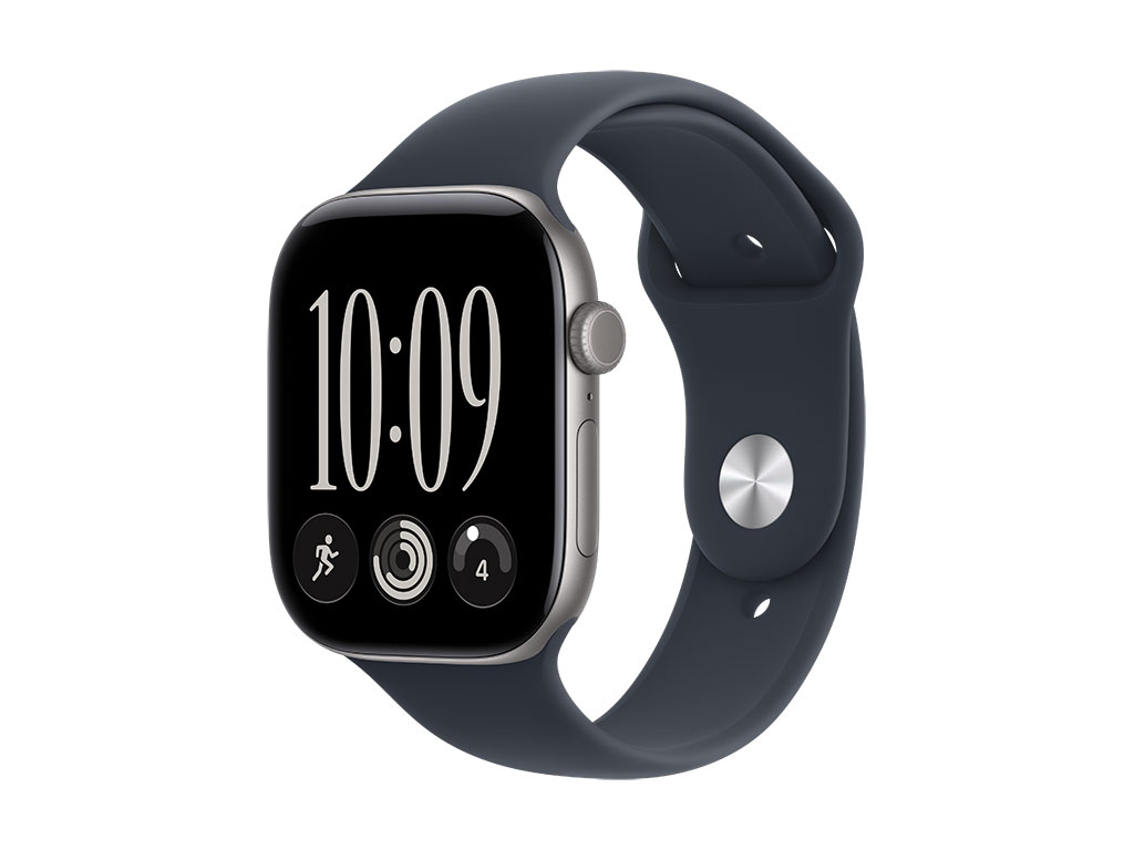 Apple Watch Series 12 GPS + Cellular 46mm Aluminiumgehäuse Space Grau, Sportarmband Navyblau - M/L