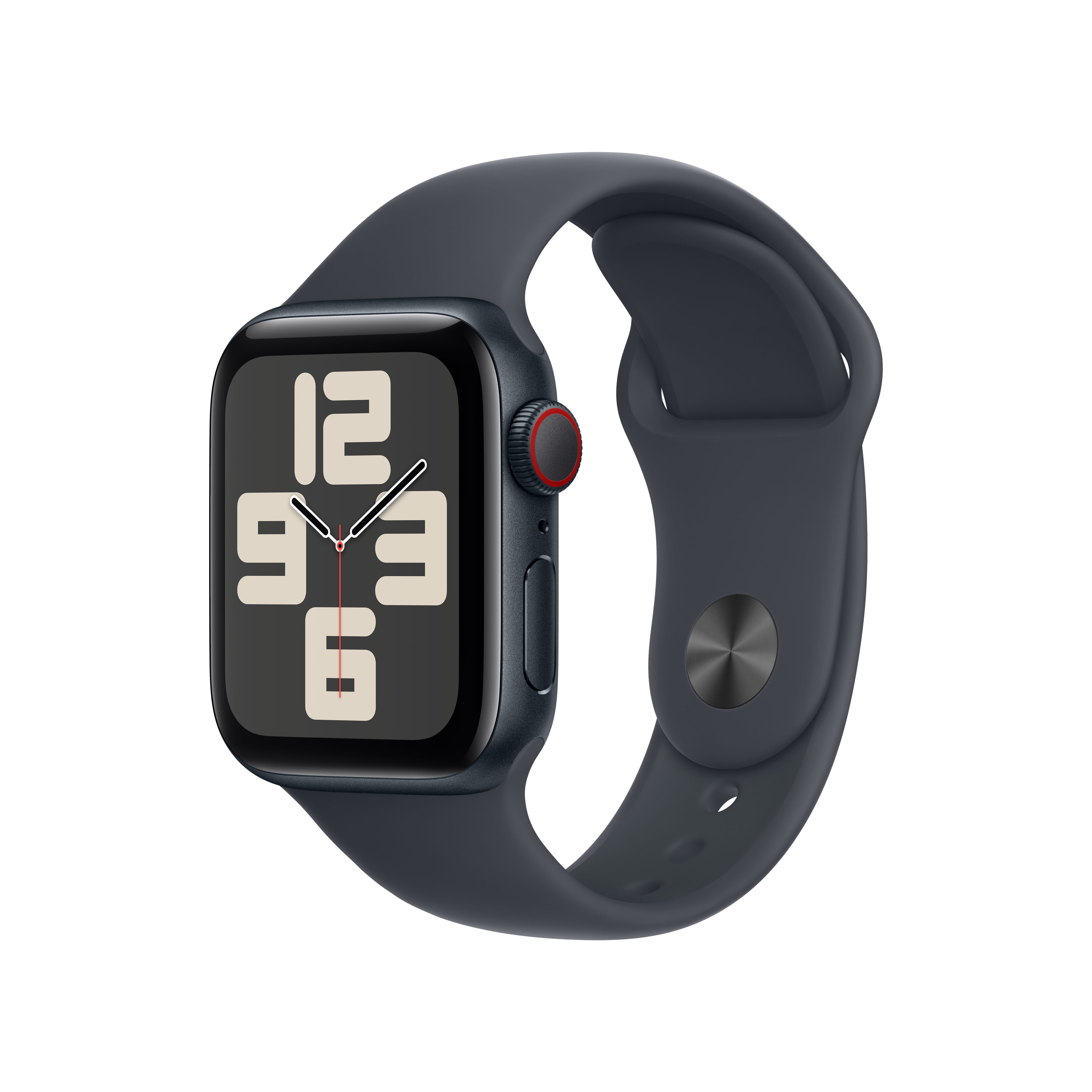Apple Watch SE GPS + Cellular 40mm Mitternacht (Midnight) Aluminium Gehäuse mit Mitternacht (Midnight) Sport Band - M/L