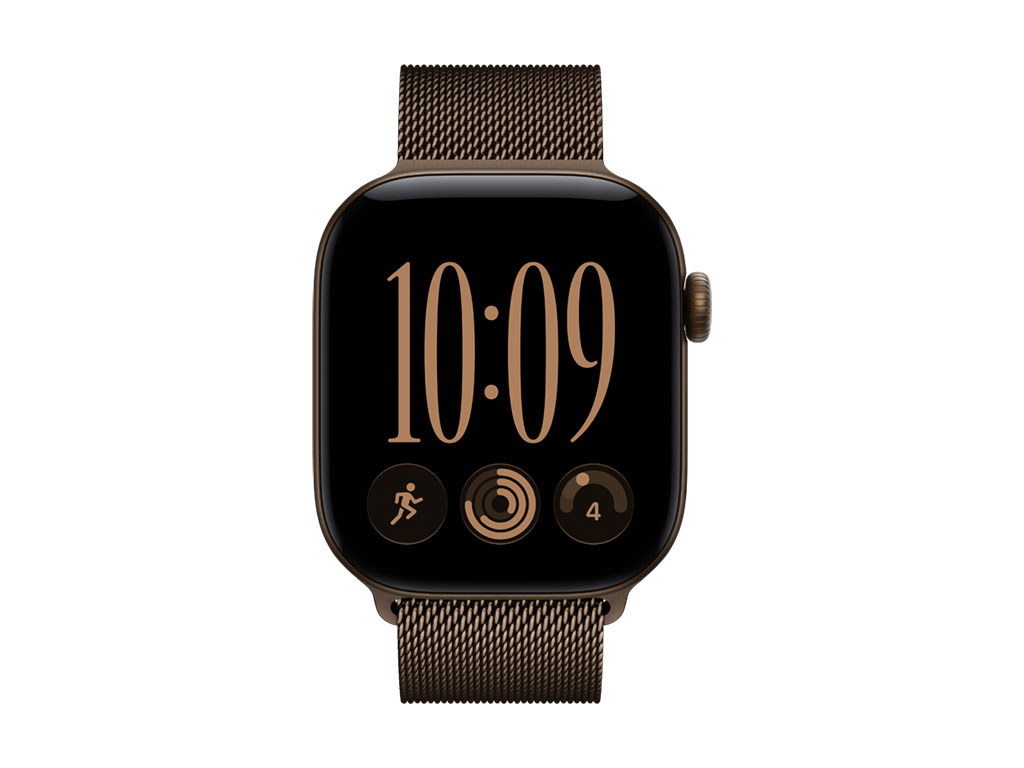 Apple Watch Series 12 GPS 42mm Aluminiumgehäuse Dunkelbronze, Milanaise Armband Dunkelbronze