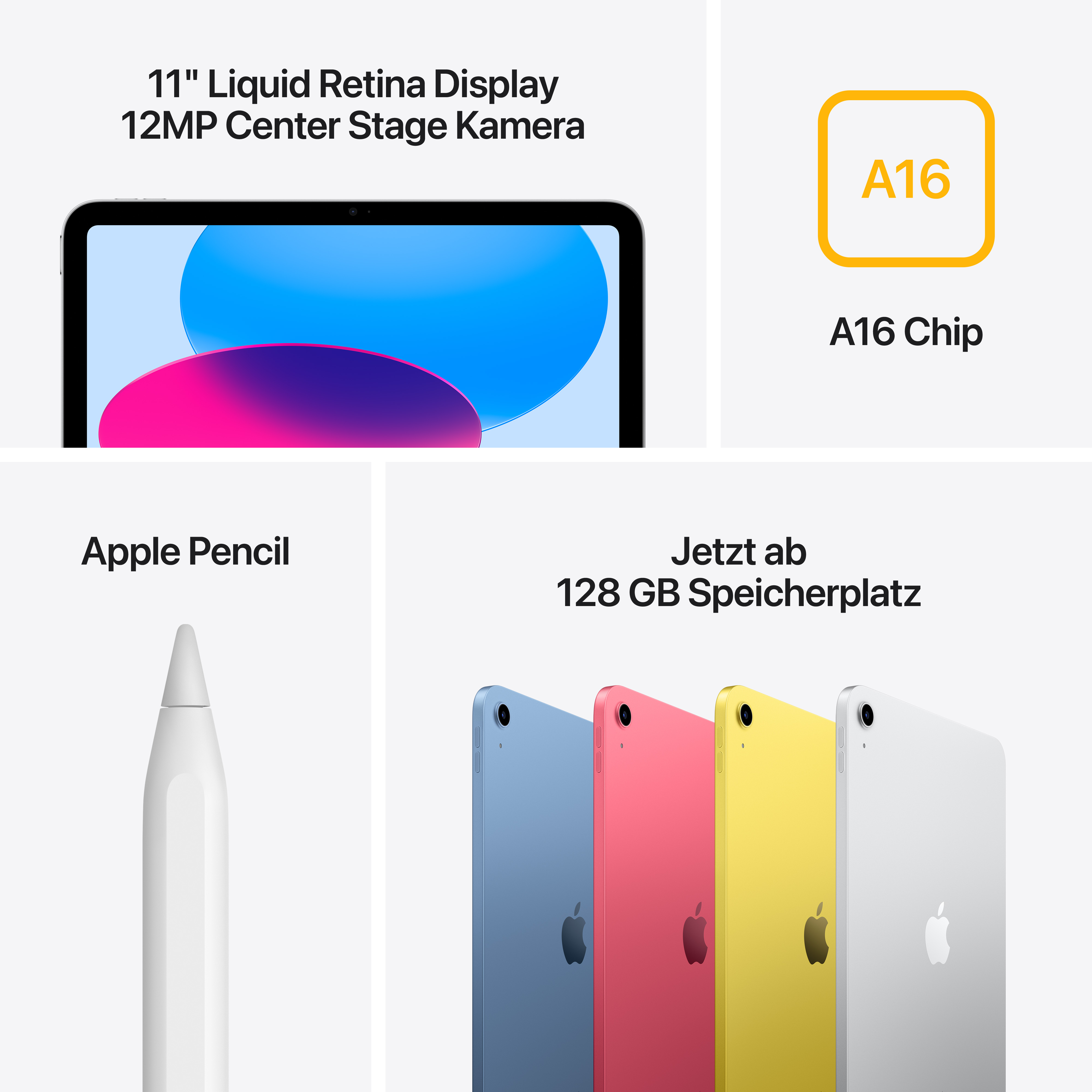 Apple iPad 11" Wi-Fi 512GB - Gelb / Yellow (11. Gen)