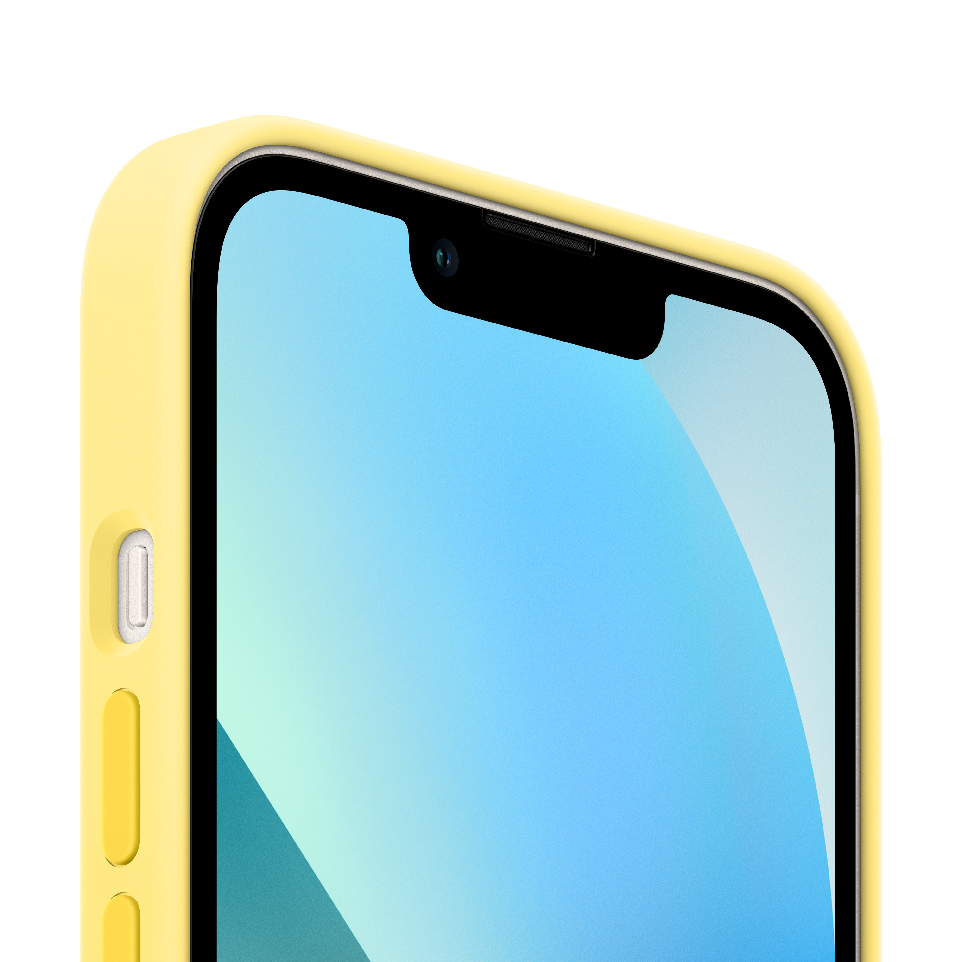 iPhone 13 mini Silikoncase mit MagSafe - Zitronenschale