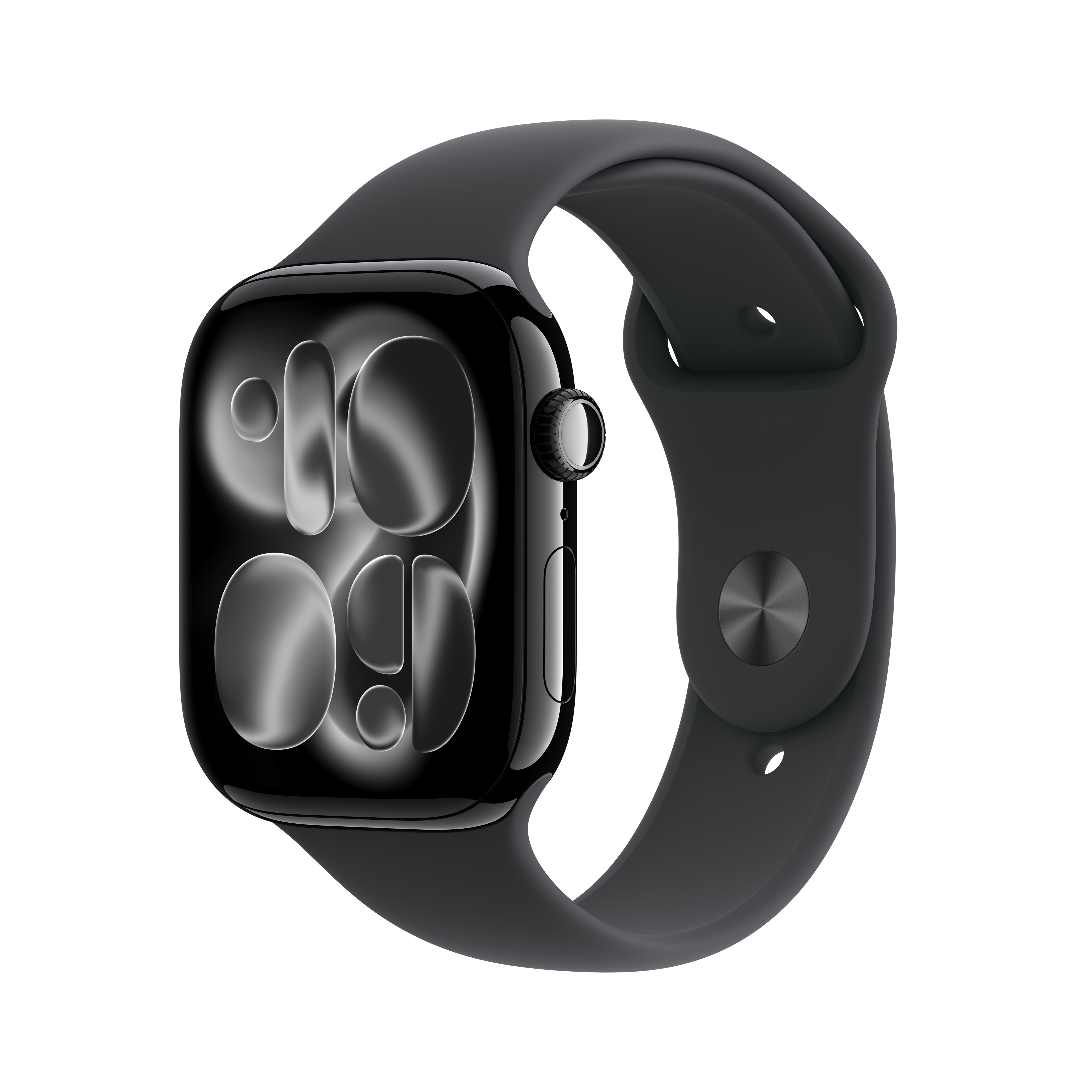 Apple Watch Series 11 GPS 46mm Diamantschwarz (Jet Black) Aluminium Gehäuse mit Schwarz (Black) Sport Band - S/M