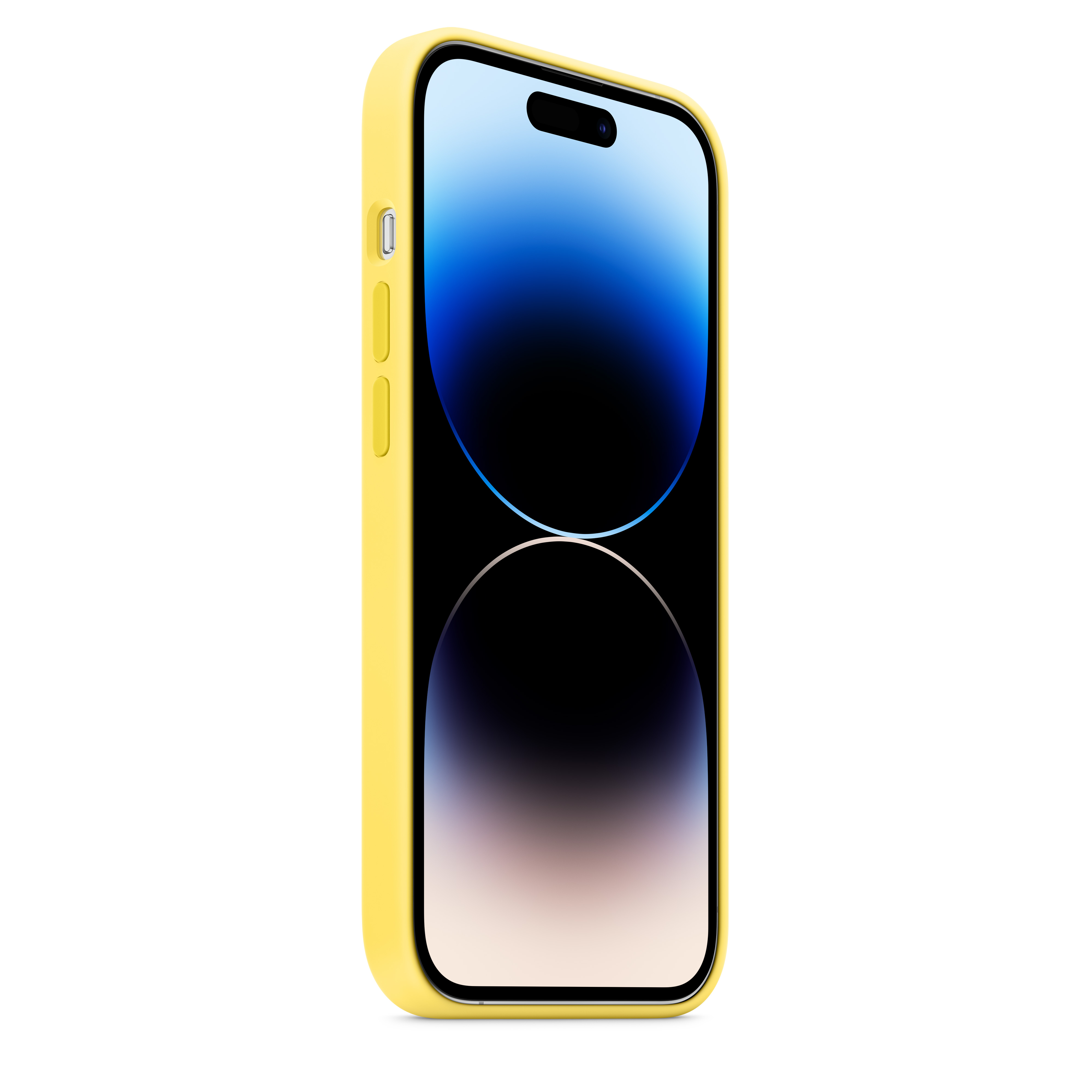 Apple Silikon Case iPhone 14 Pro mit MagSafe (kanariengelb)