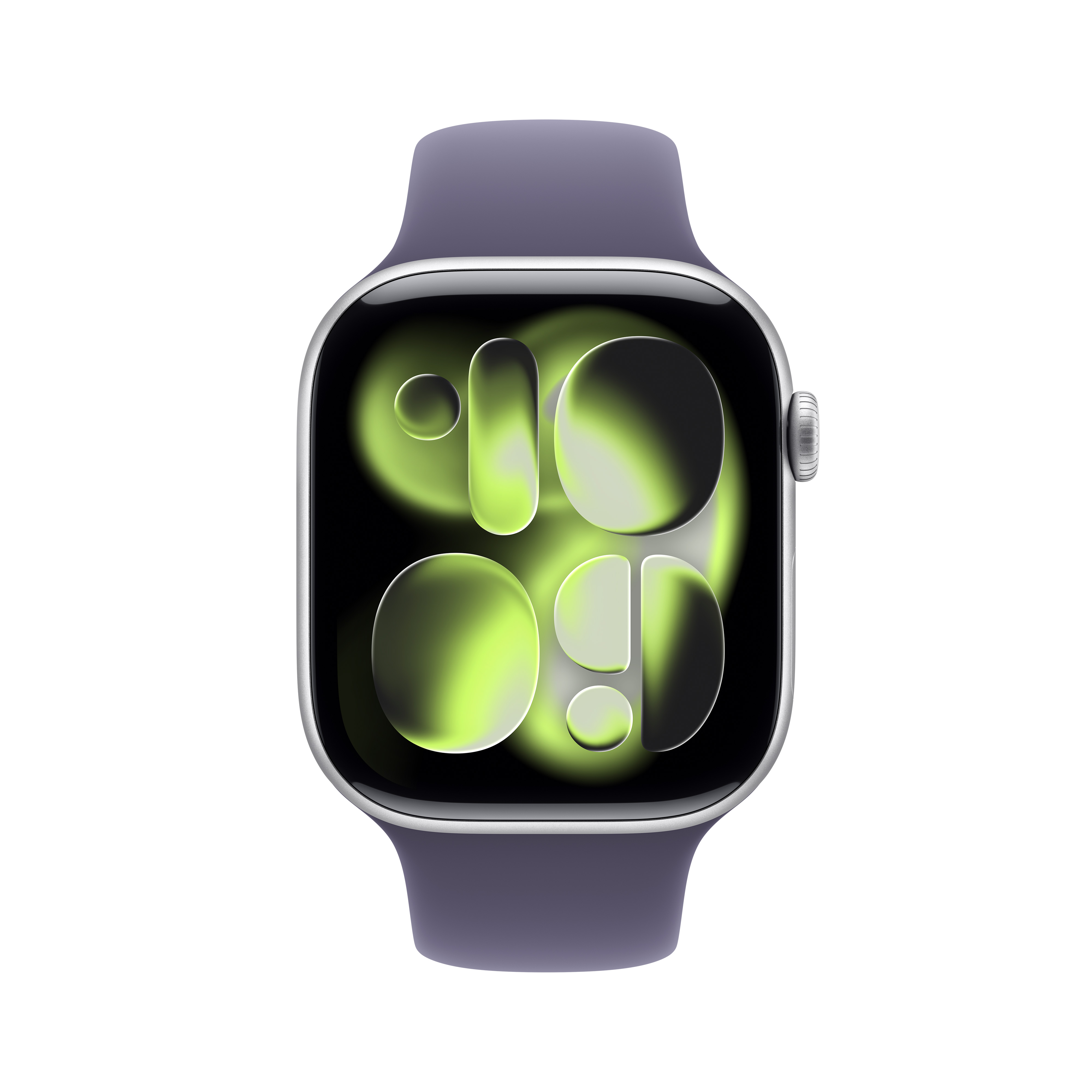 Apple Watch Series 11 GPS 46mm Silber (Silver) Aluminium Gehäuse mit Nebelviolett (Purple Fog) Sport Band - M/L