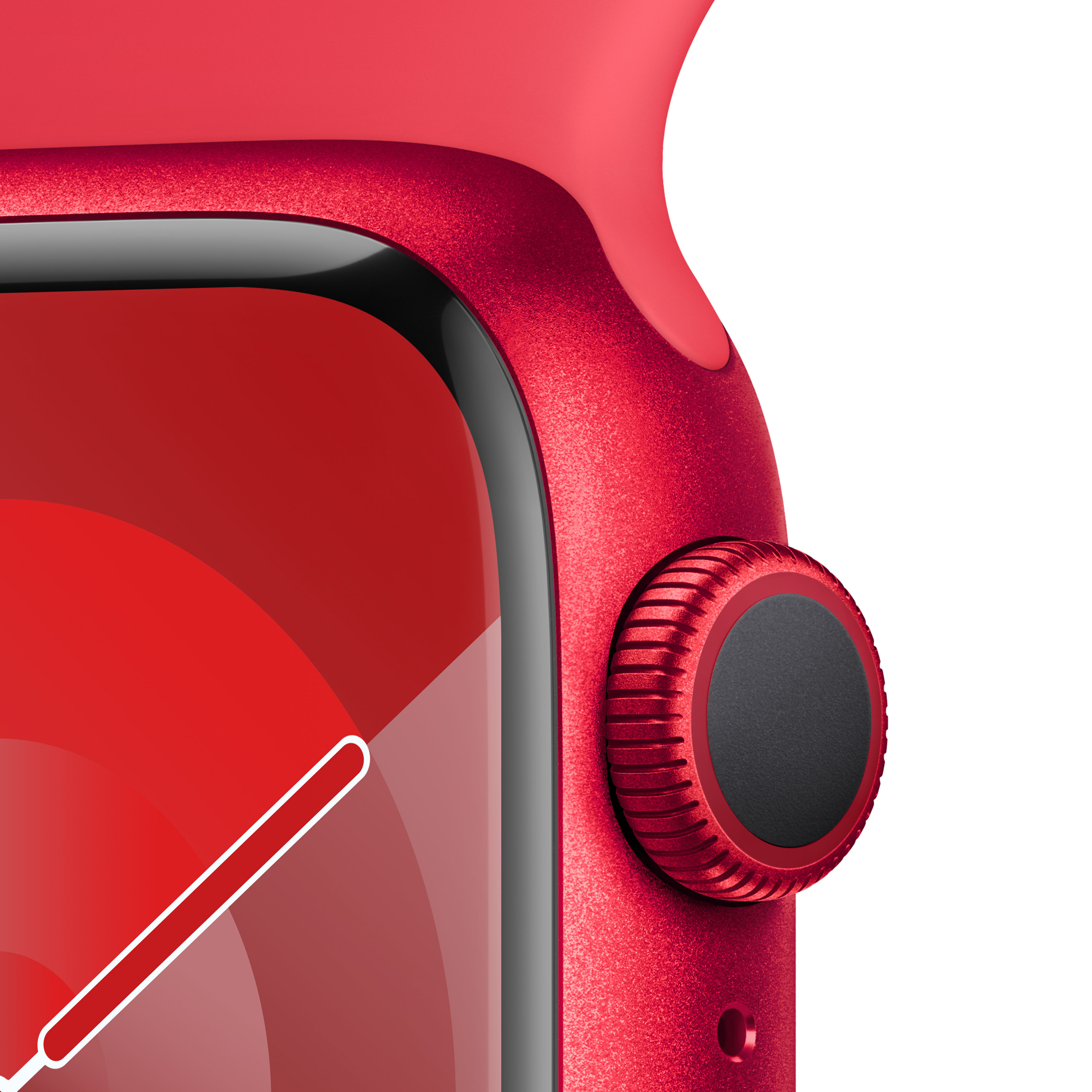 Apple Watch Series 9 GPS 41mm (PRODUCT)RED Aluminium Case mit (PRODUCT)RED Sportband - M/L