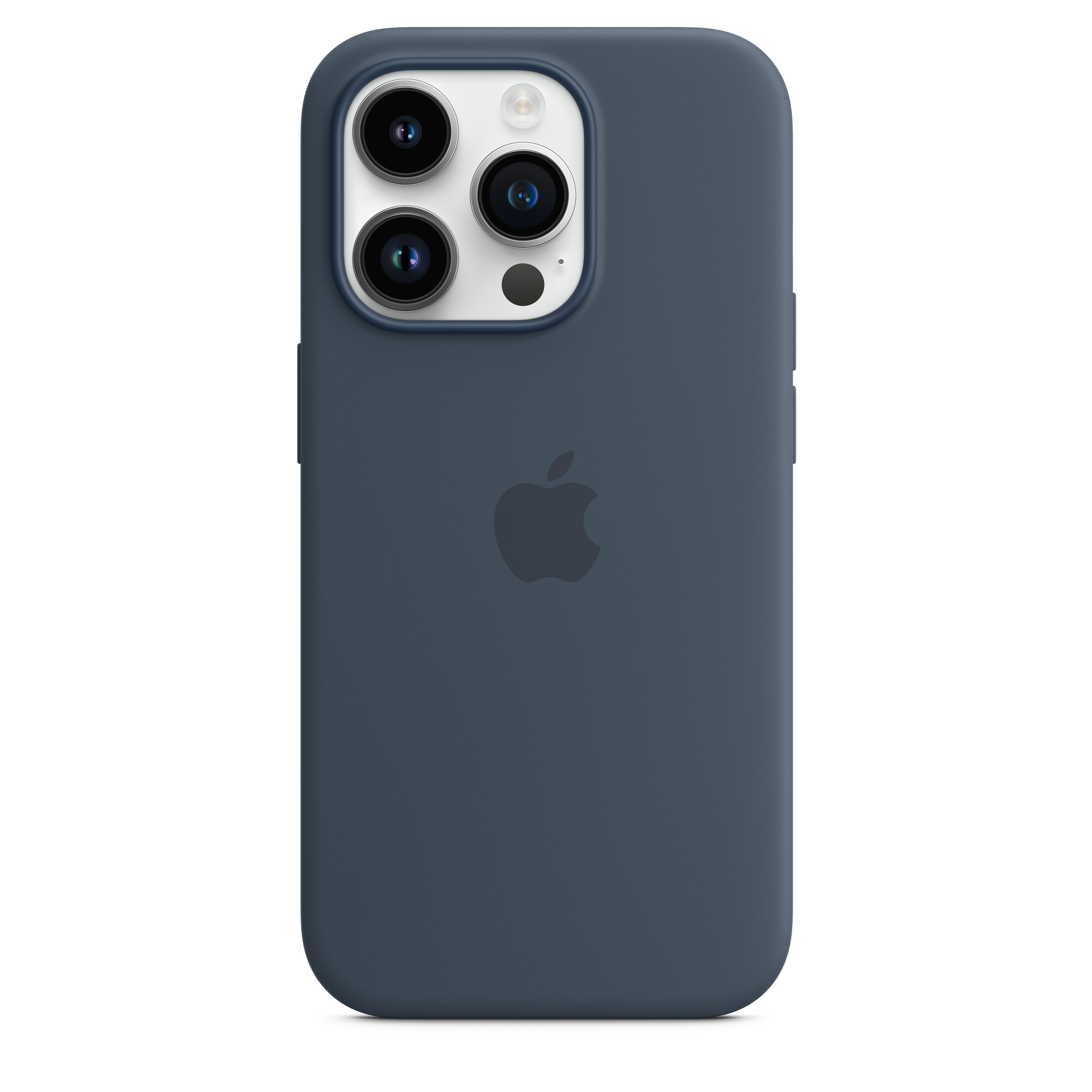 Apple Silikon Case iPhone 14 Pro mit MagSafe (sturmblau)