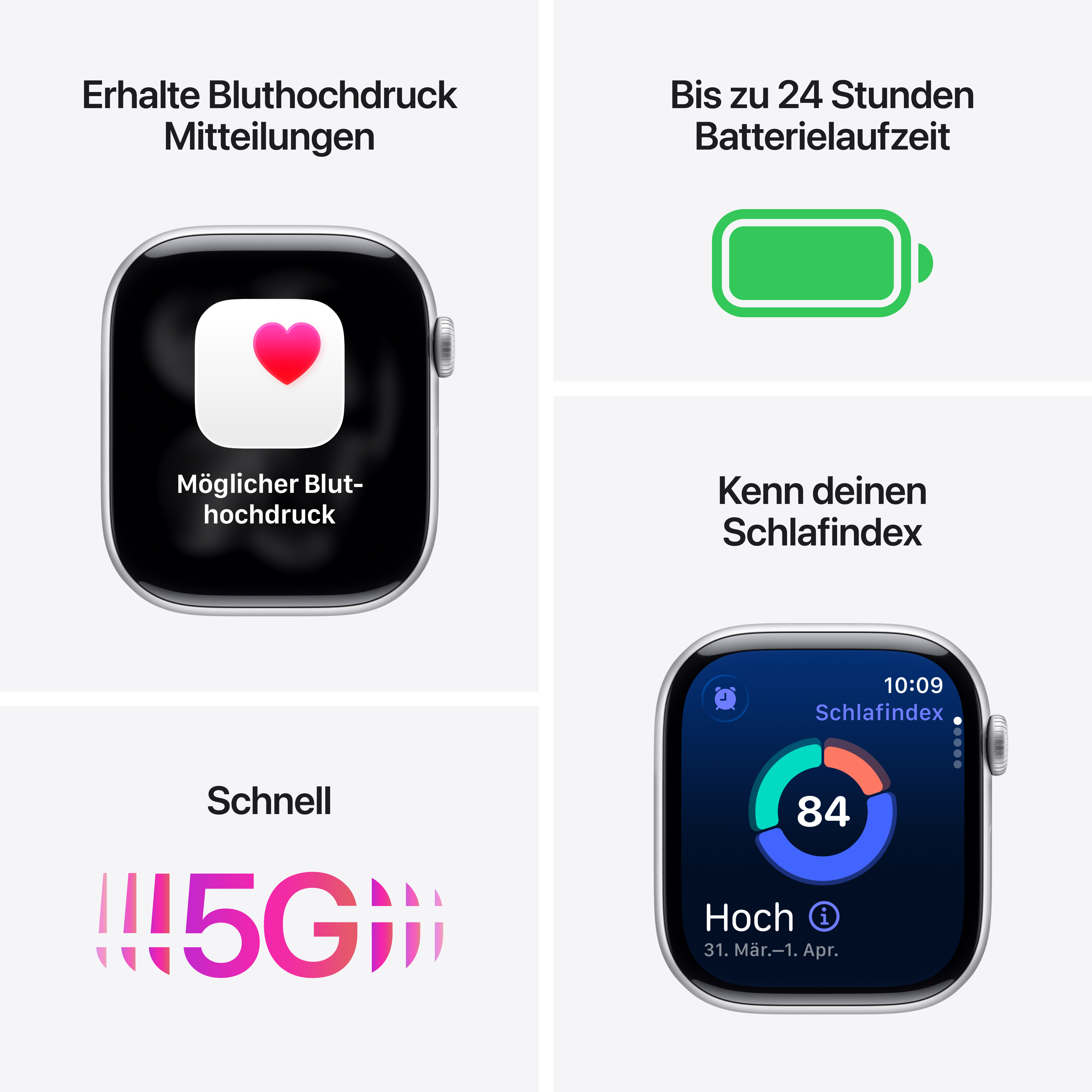 Apple Watch Series 11 GPS + Cellular 46mm Space Grau (Space Grey) Aluminium Gehäuse mit Schwarz (Black) Sport Band - M/L