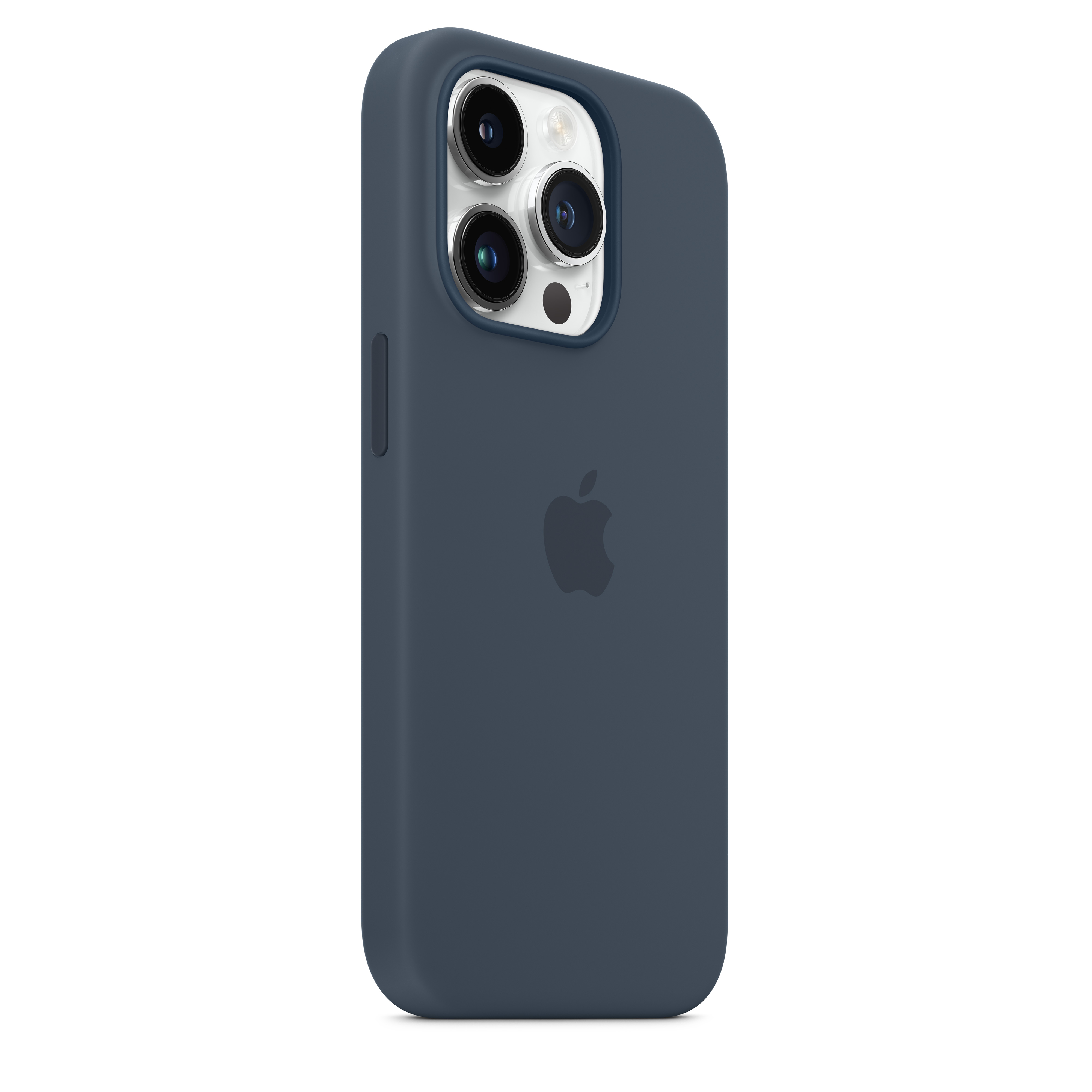 Apple Silikon Case iPhone 14 Pro mit MagSafe (sturmblau)