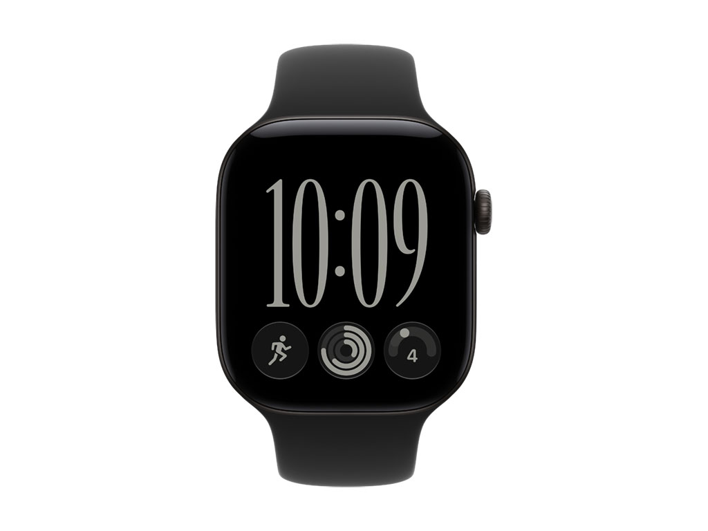 Apple Watch Series 12 GPS 46mm Aluminiumgehäuse Schwarz, Sportarmband Schwarz - M/L