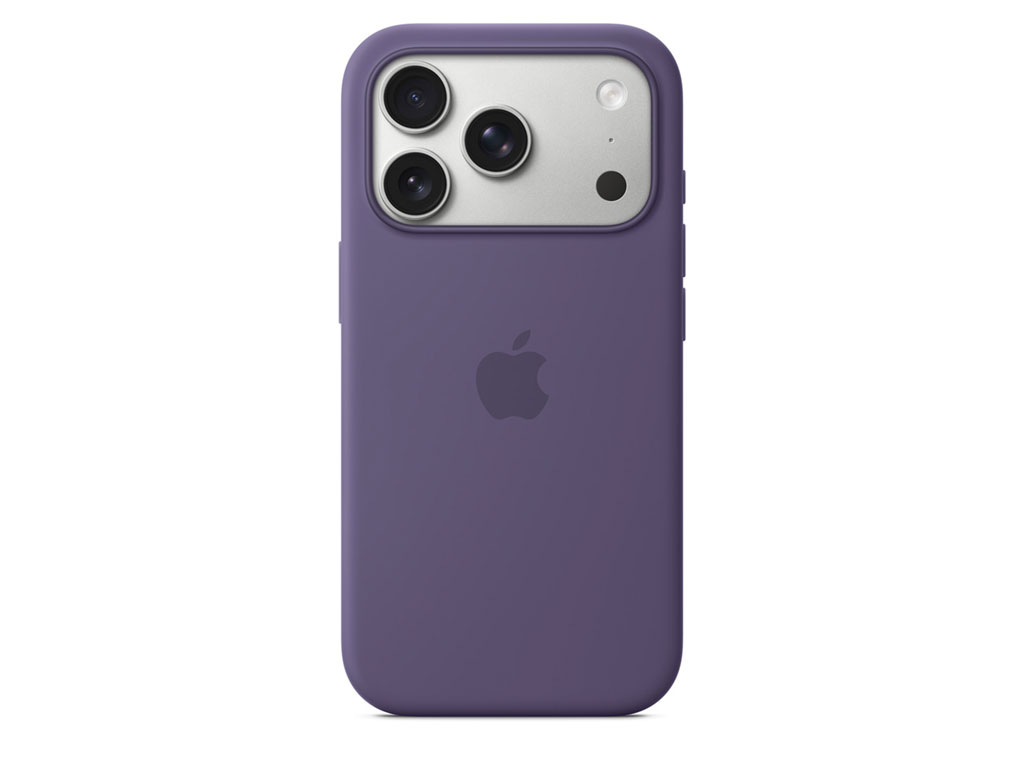 Apple iPhone 17 Pro Silikon Case mit MagSafe - Purple Fog / Nebelviolett