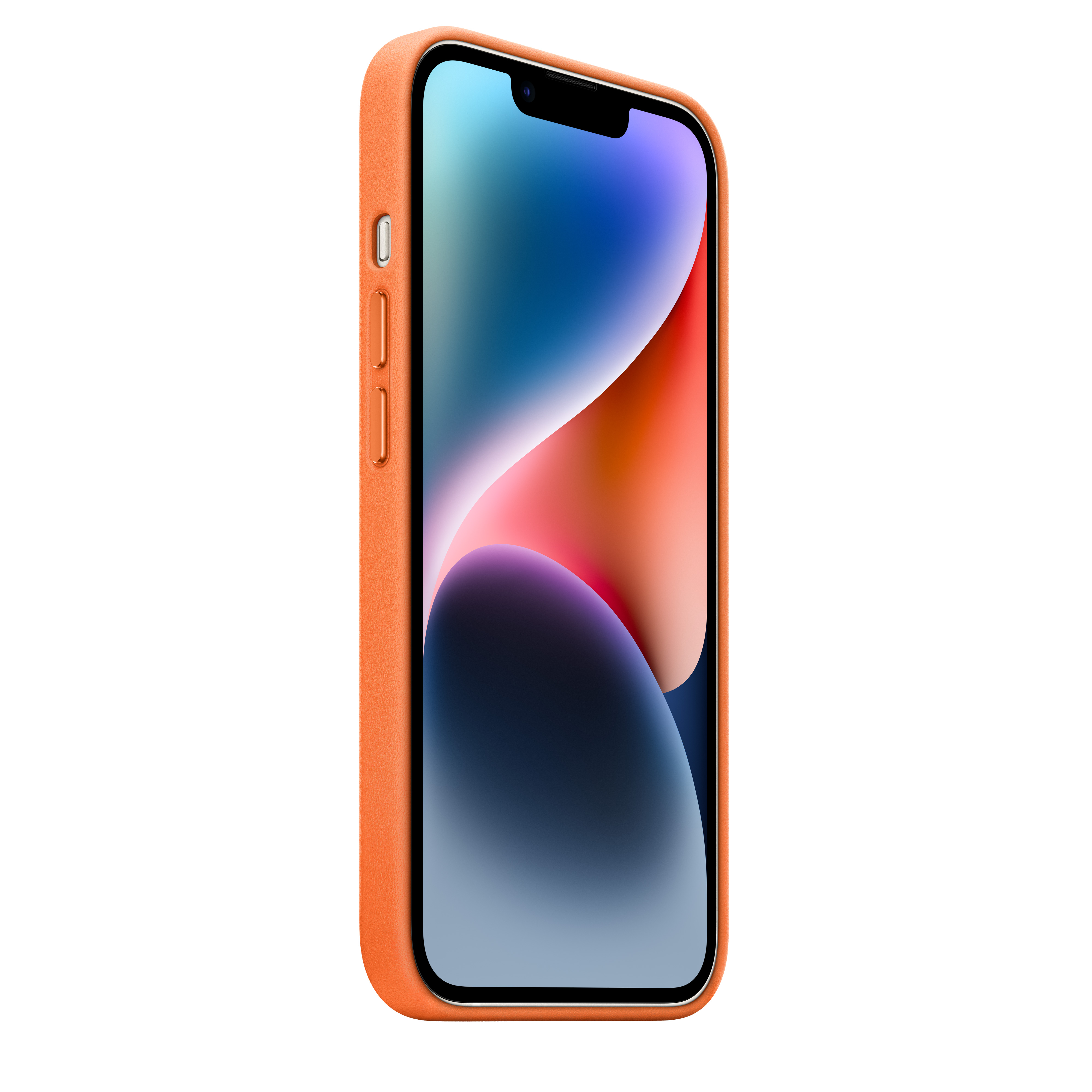 Apple Leder Case iPhone 14 mit MagSafe (orange)
