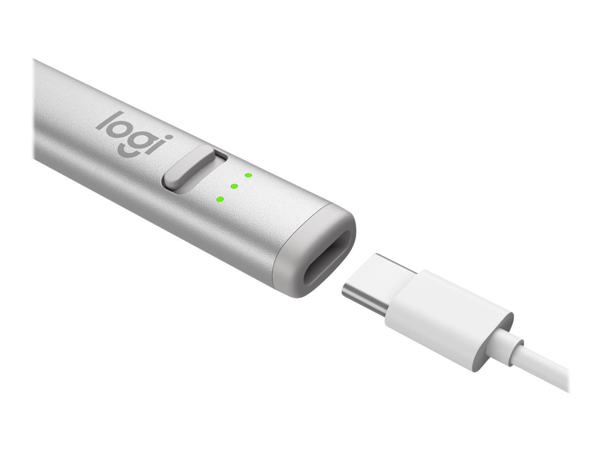 Logitech Crayon/ Digitaler Stift/ kabellos/ Silber/ USB-C