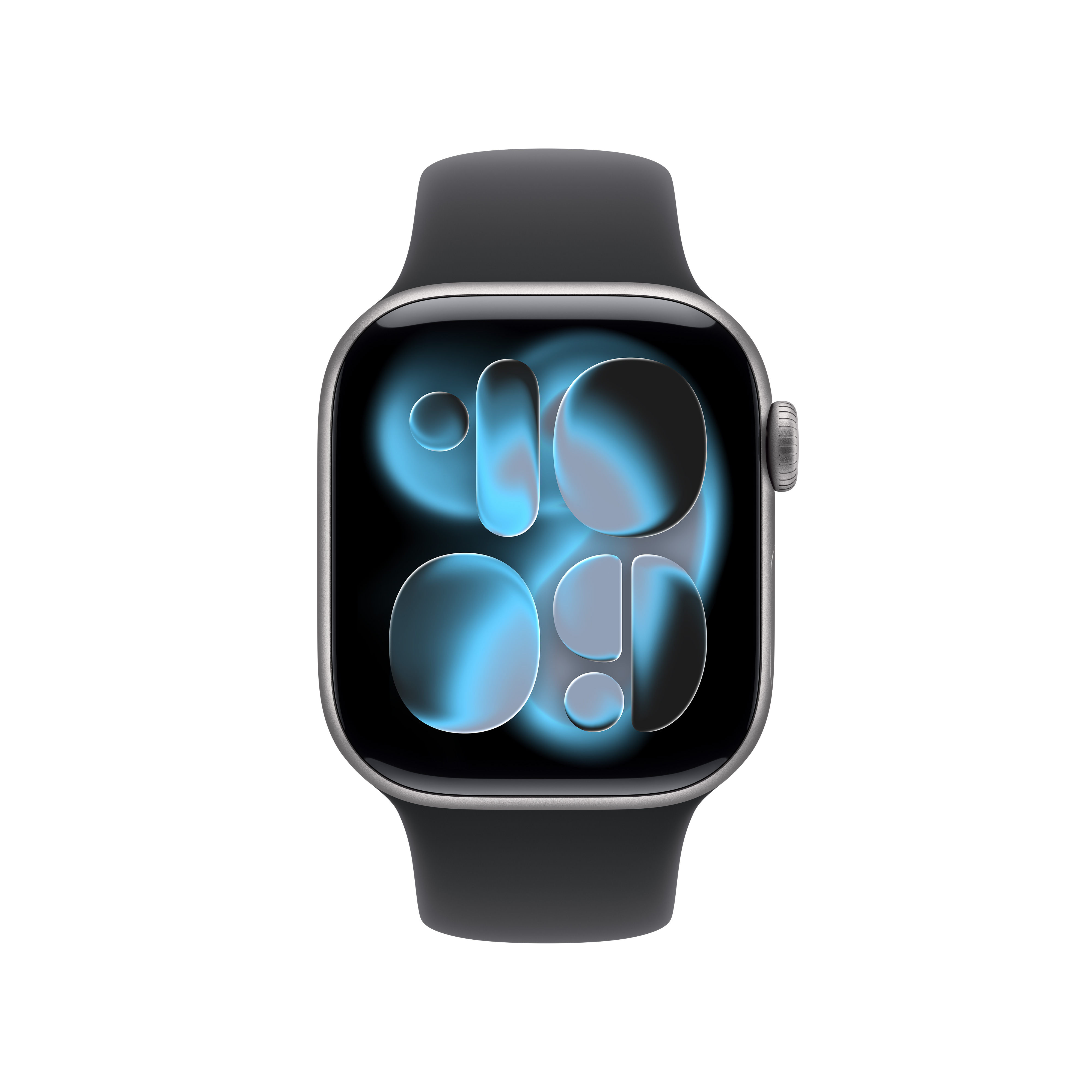 Apple Watch Series 11 GPS 42mm Space Grau (Space Grey) Aluminium Gehäuse mit Schwarz (Black) Sport Band - M/L