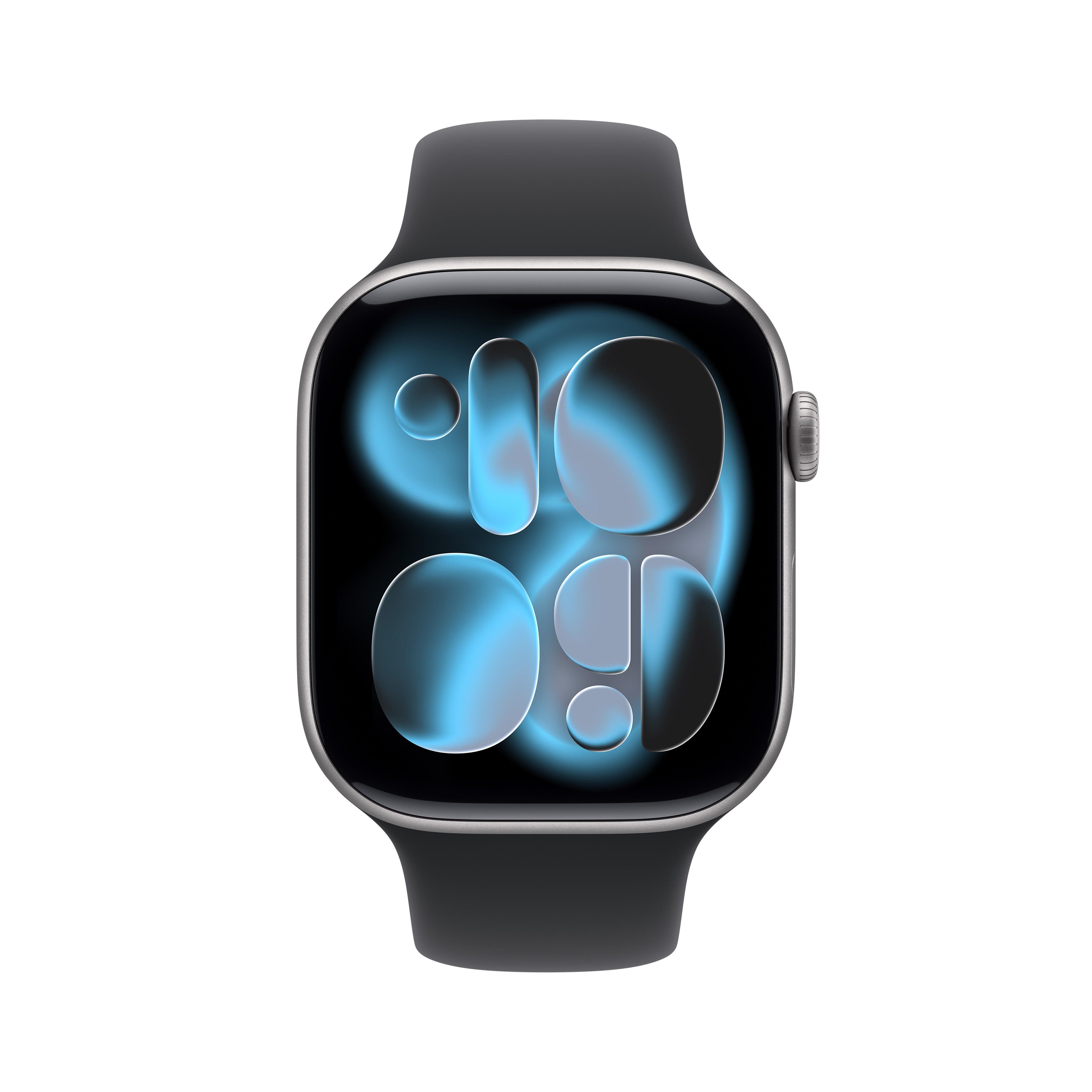 Apple Watch Series 11 GPS 46mm Space Grau (Space Grey) Aluminium Gehäuse mit Schwarz (Black) Sport Band - S/M