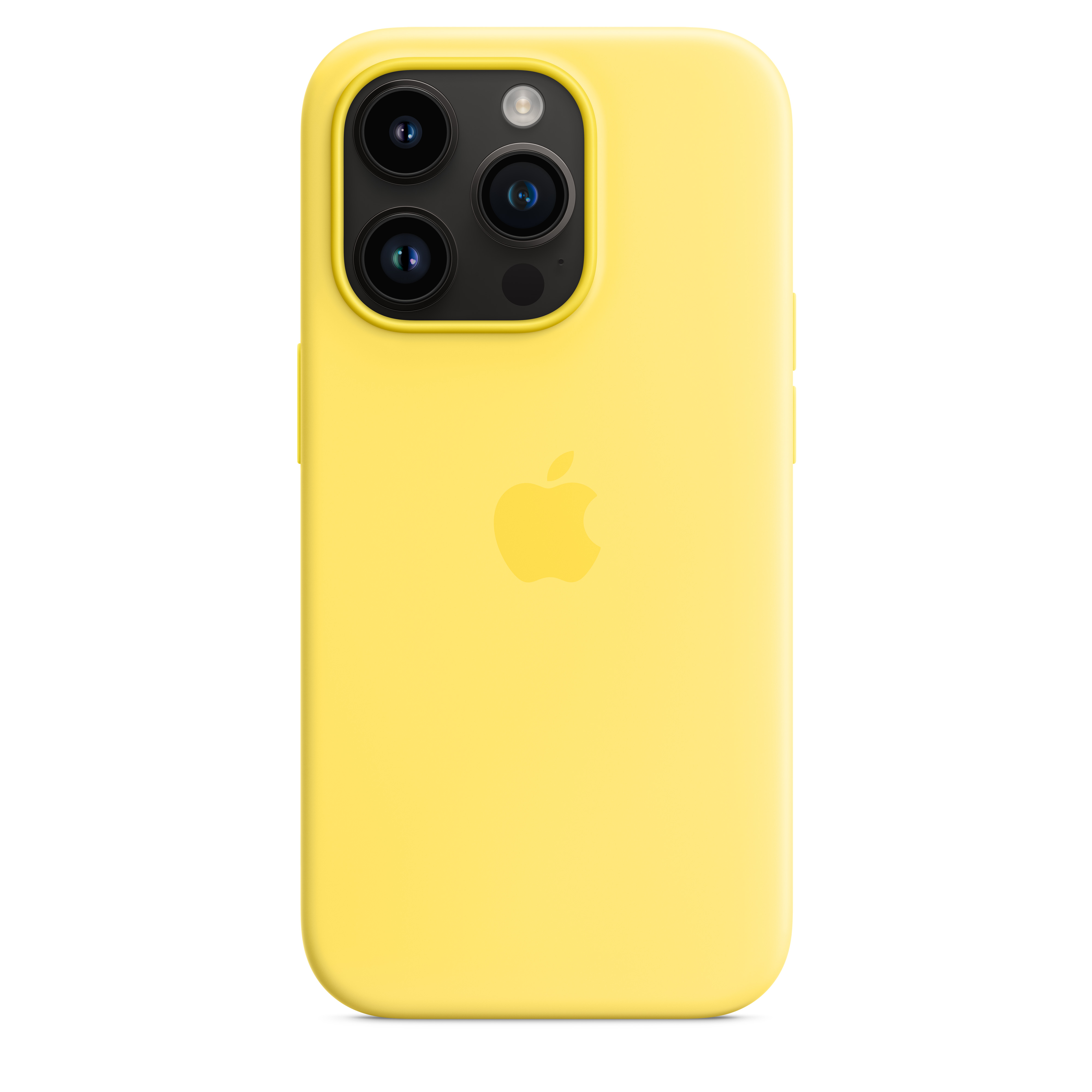 Apple Silikon Case iPhone 14 Pro mit MagSafe (kanariengelb)