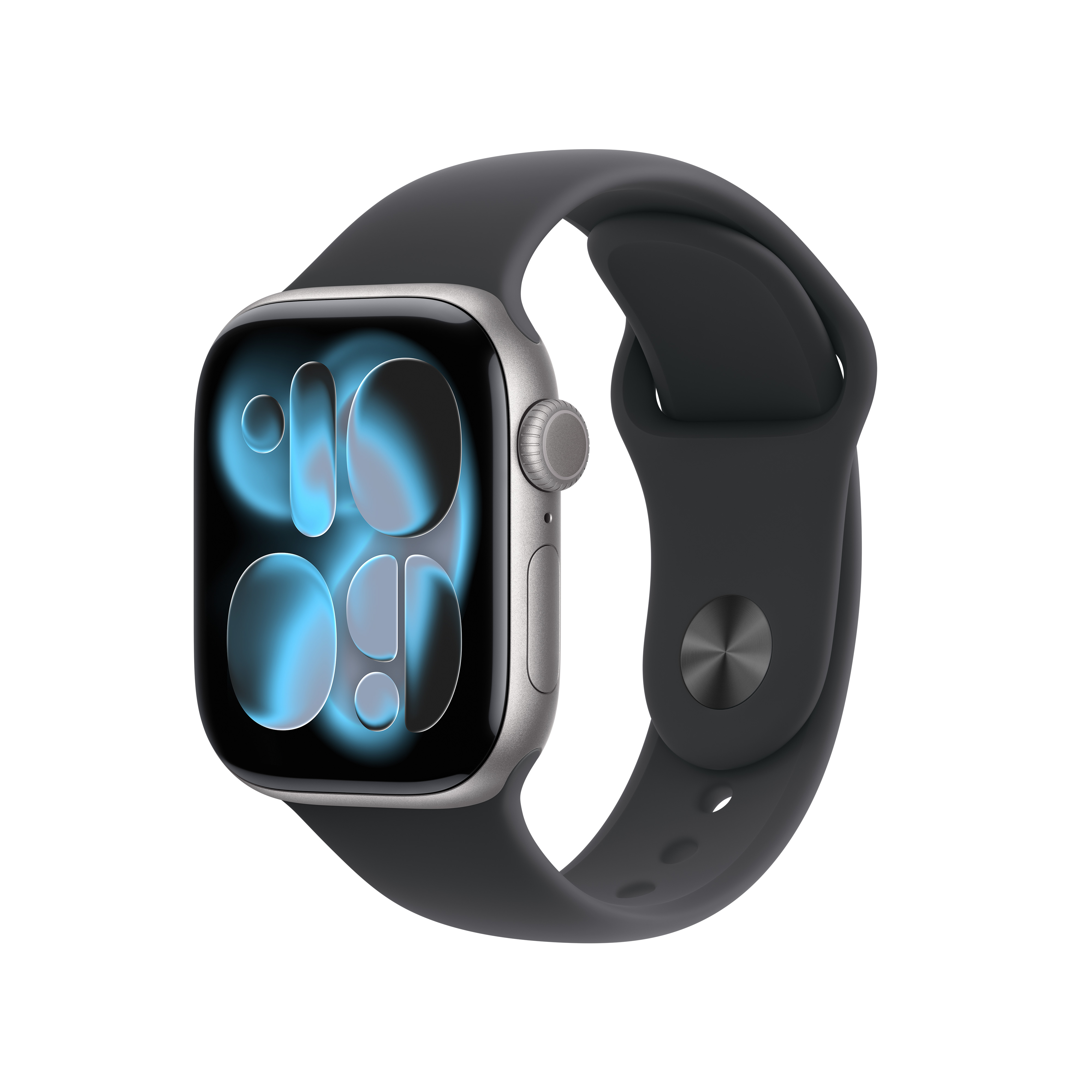 Apple Watch Series 11 GPS 42mm Space Grau (Space Grey) Aluminium Gehäuse mit Schwarz (Black) Sport Band - M/L