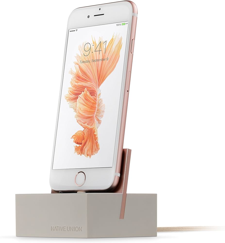 Native Union Dock for iPhone with 1.2m Cable Stone