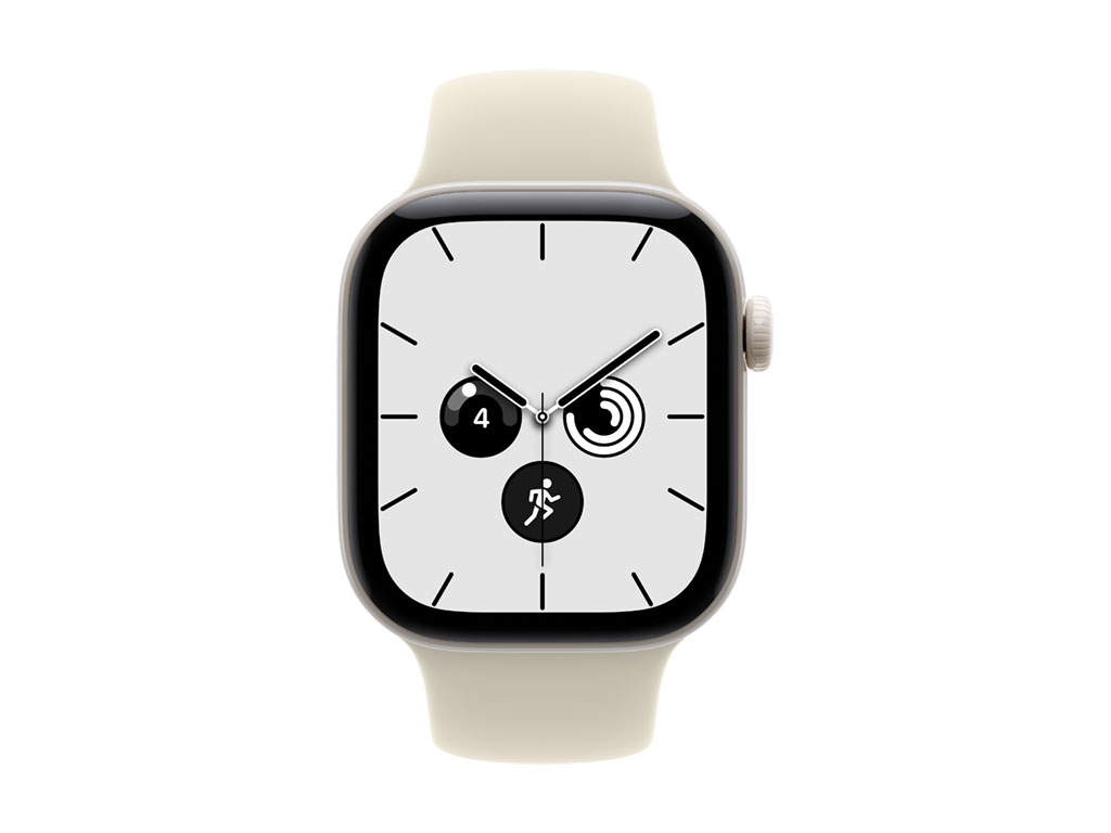 Apple Watch Series 12 GPS + Cellular 42mm Keramikgehäuse Perlweiß, Sportarmband Sand - M/L