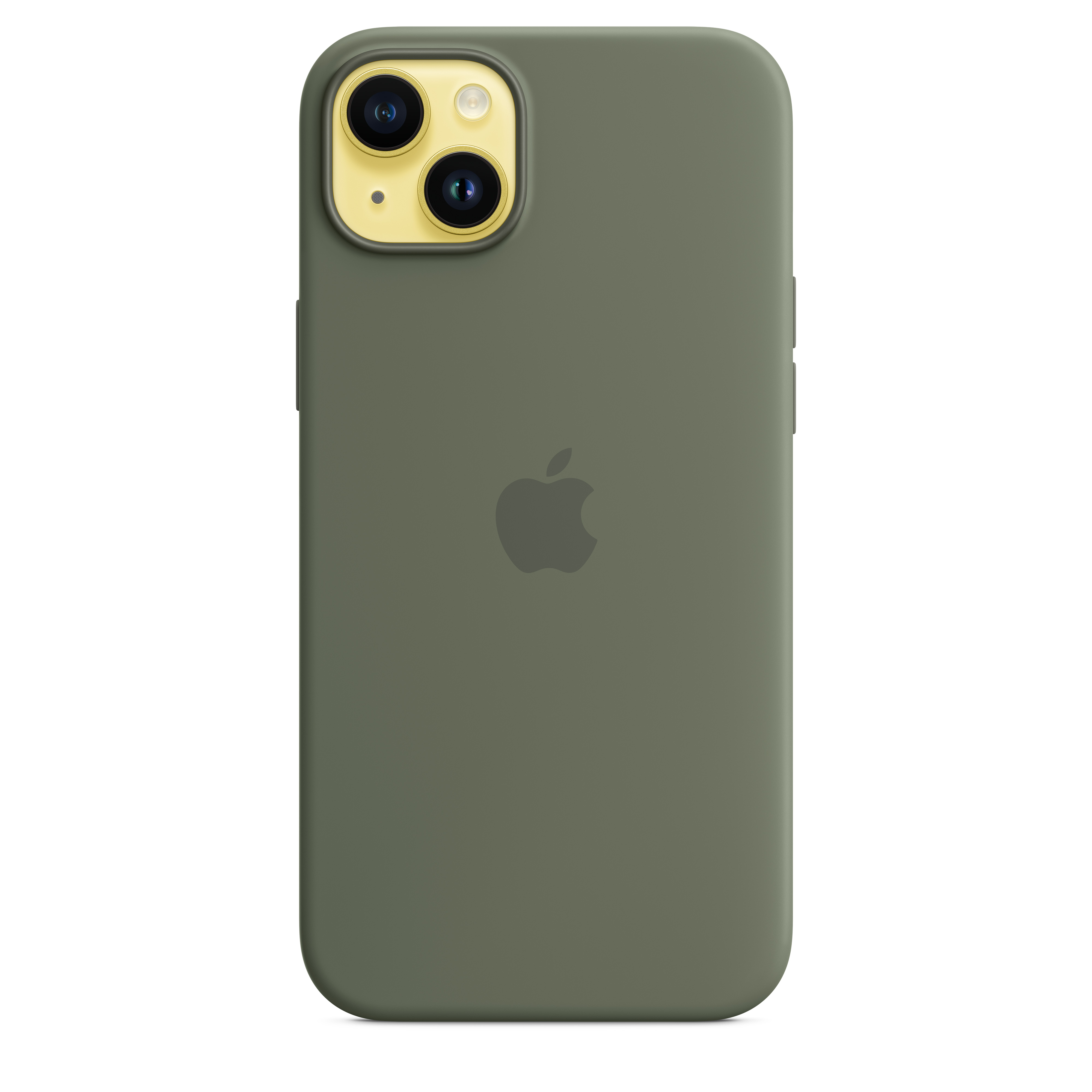 Apple Silikon Case iPhone 14 Plus mit MagSafe (oliv)