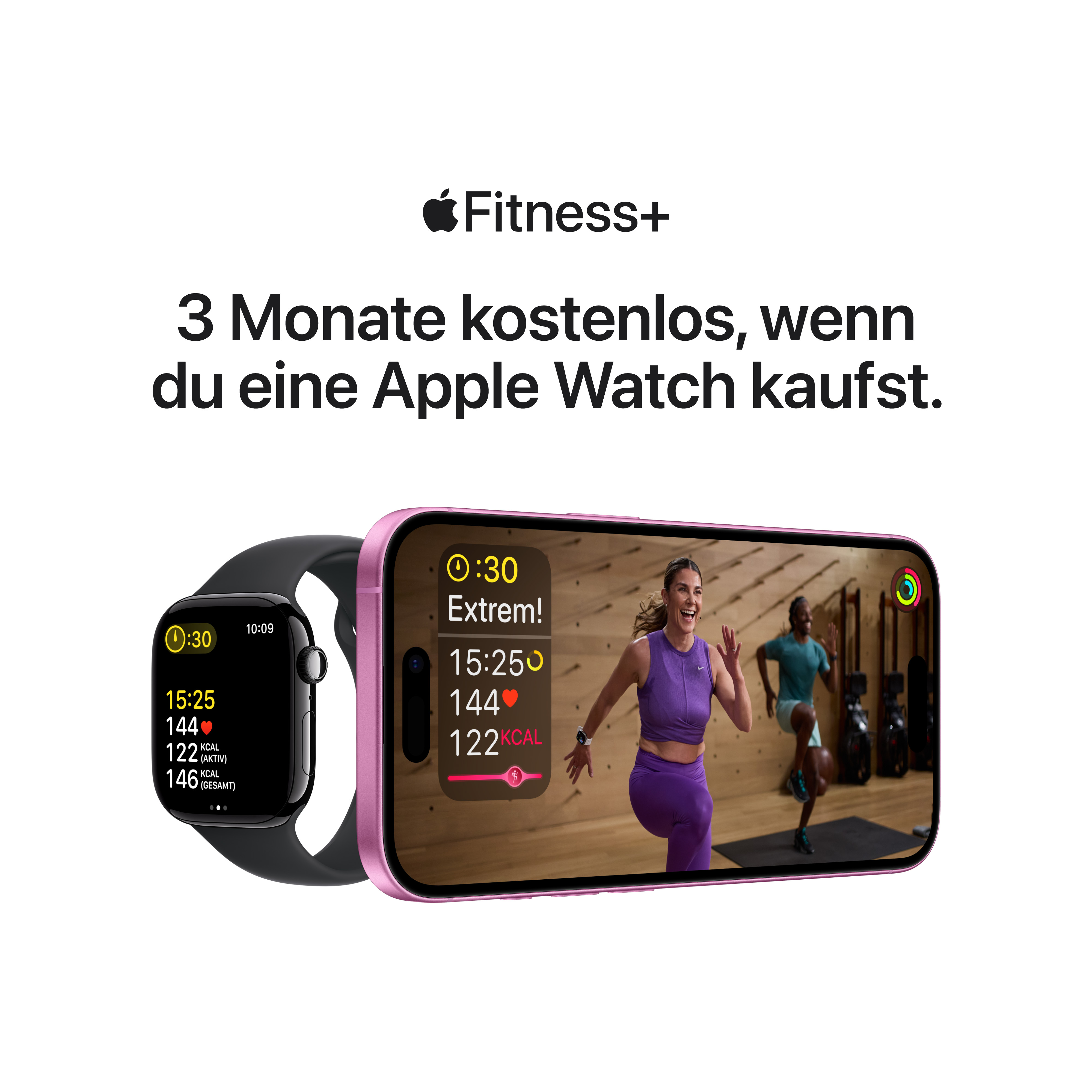 Apple Watch SE GPS + Cellular 44mm Polarstern (Starlight) Aluminium Gehäuse mit Seegrün (Lake Green) Sport Loop