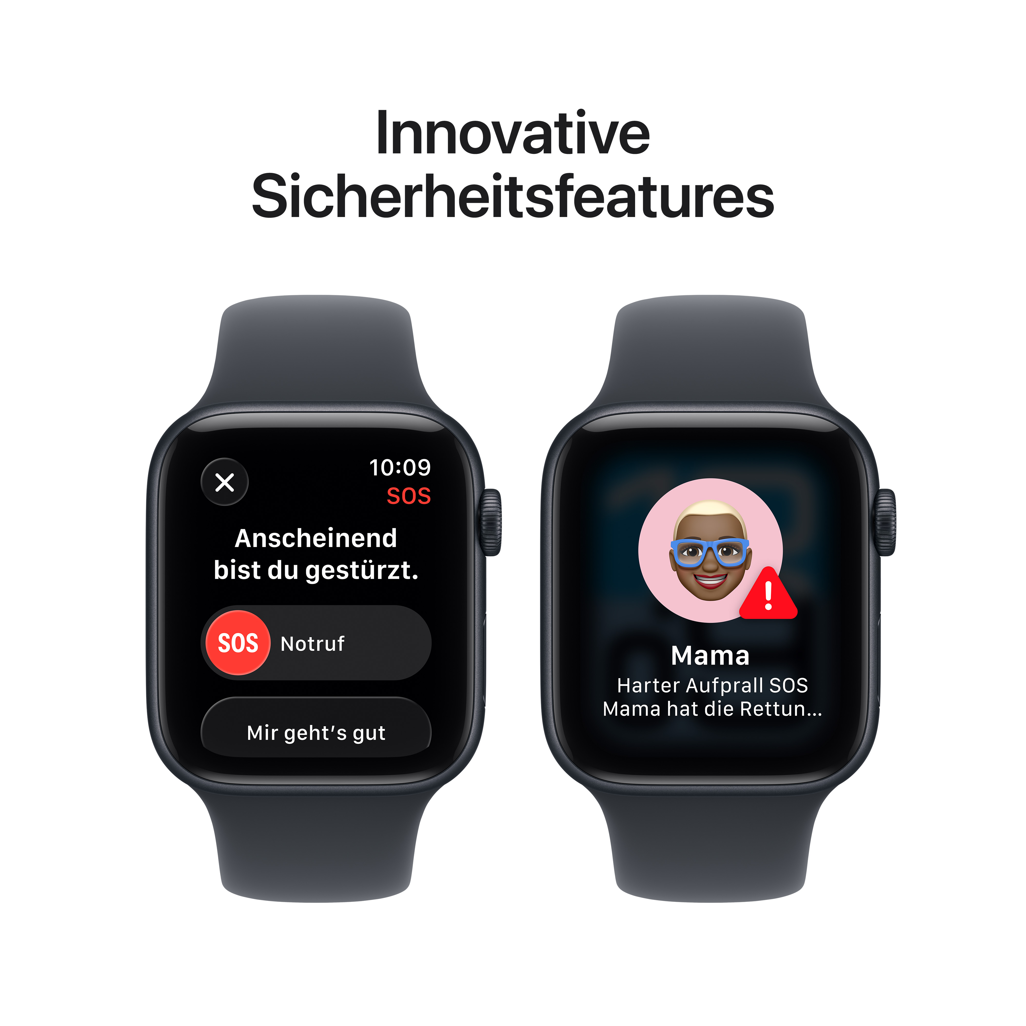 Apple Watch SE 3 GPS 44mm Mitternacht (Midnight) Aluminium Gehäuse mit Mitternacht (Midnight) Sport Band - M/L