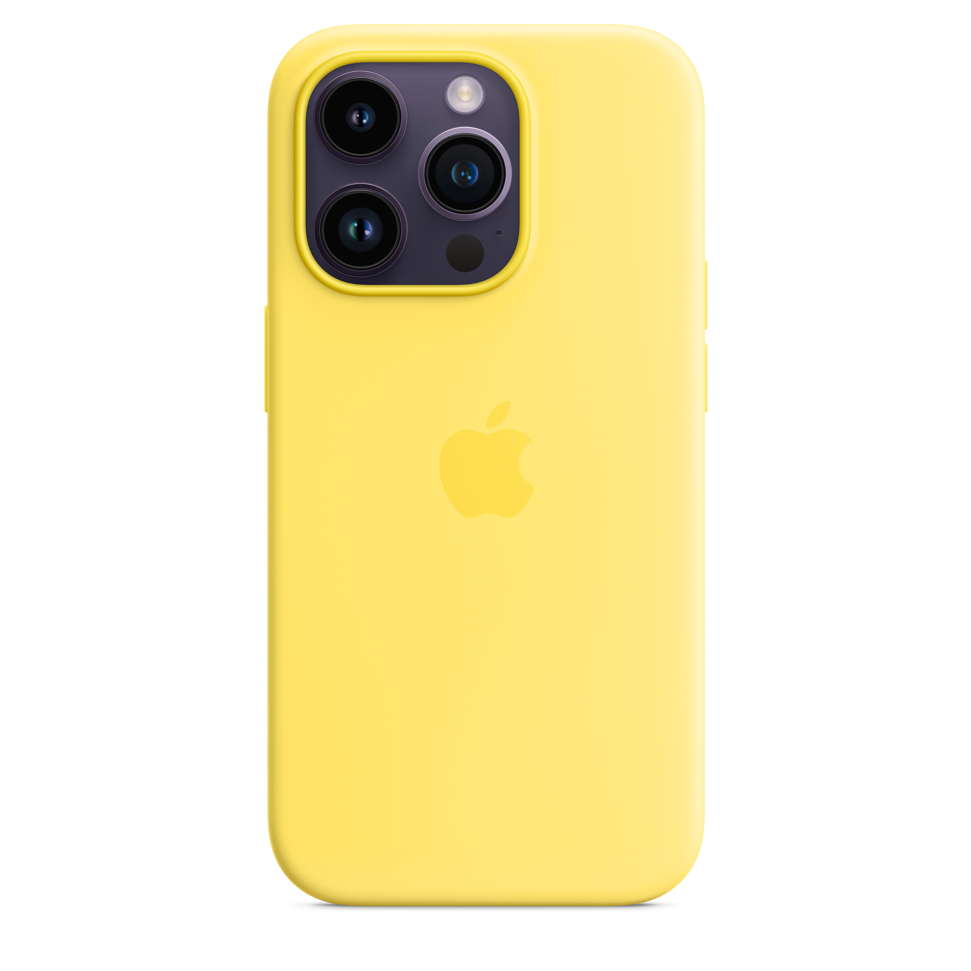 Apple Silikon Case iPhone 14 Pro mit MagSafe (kanariengelb)
