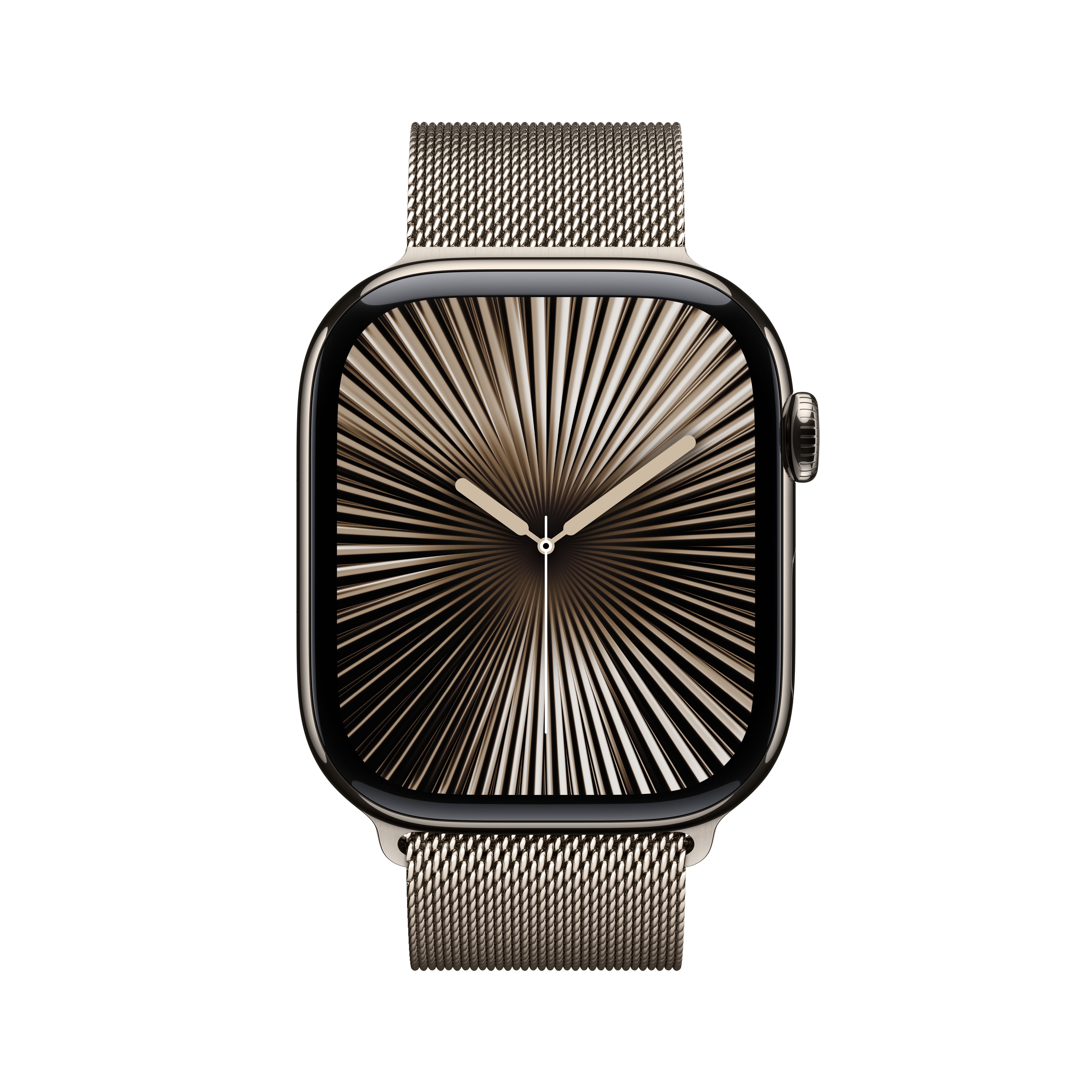 Apple Watch Series 10 GPS + Cellular 46mm Natur (Natural) Titanium Gehäuse mit Natur (Natural) Milanese Loop - S/M