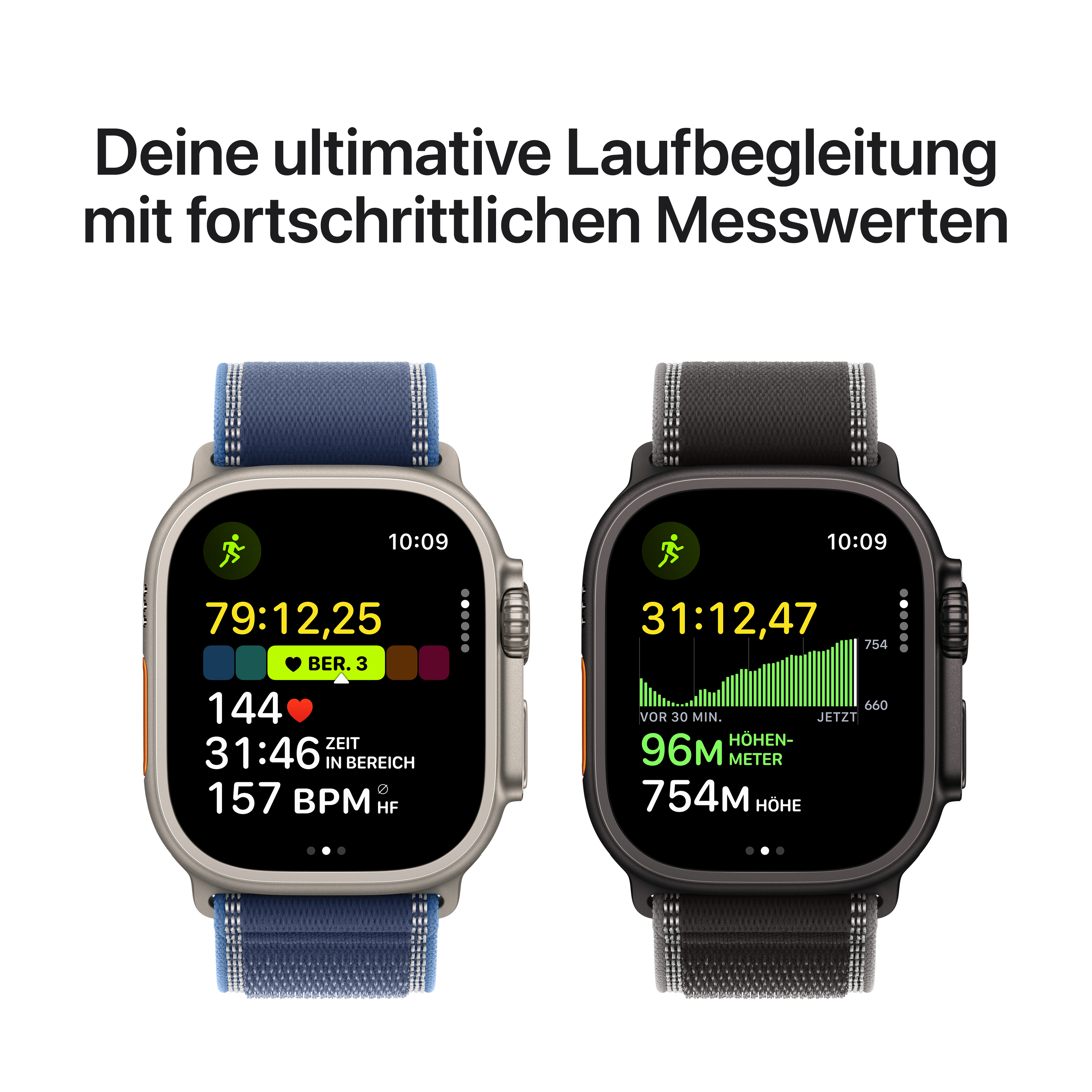 Apple Watch Ultra 3 GPS + Cellular 49mm Natur (Natural) Titan Gehäuse mit Hellblau (Light Blue) Alpine Loop - Large