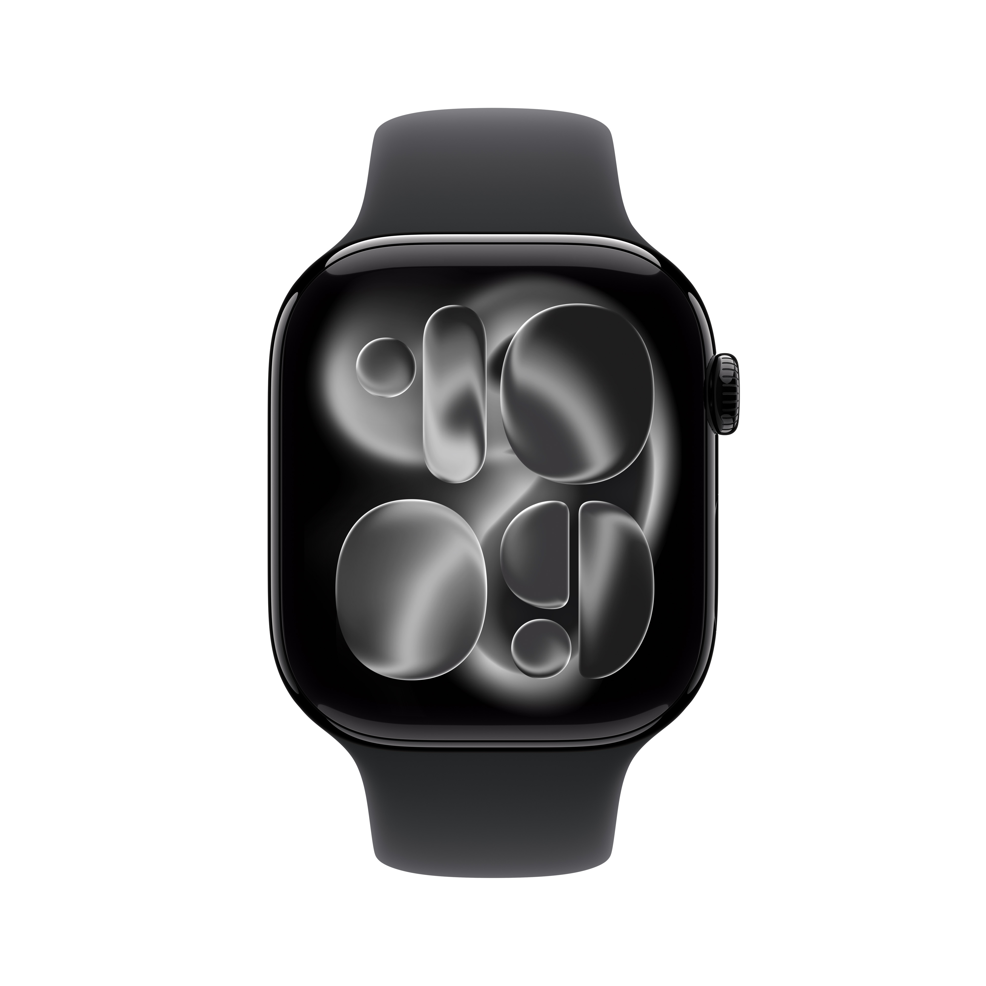 Apple Watch Series 11 GPS 46mm Diamantschwarz (Jet Black) Aluminium Gehäuse mit Schwarz (Black) Sport Band - S/M