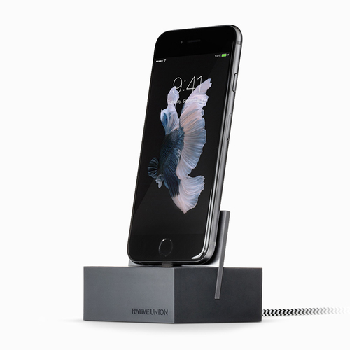 Native Union Dock for iPhone with 1.2m Cable Slate