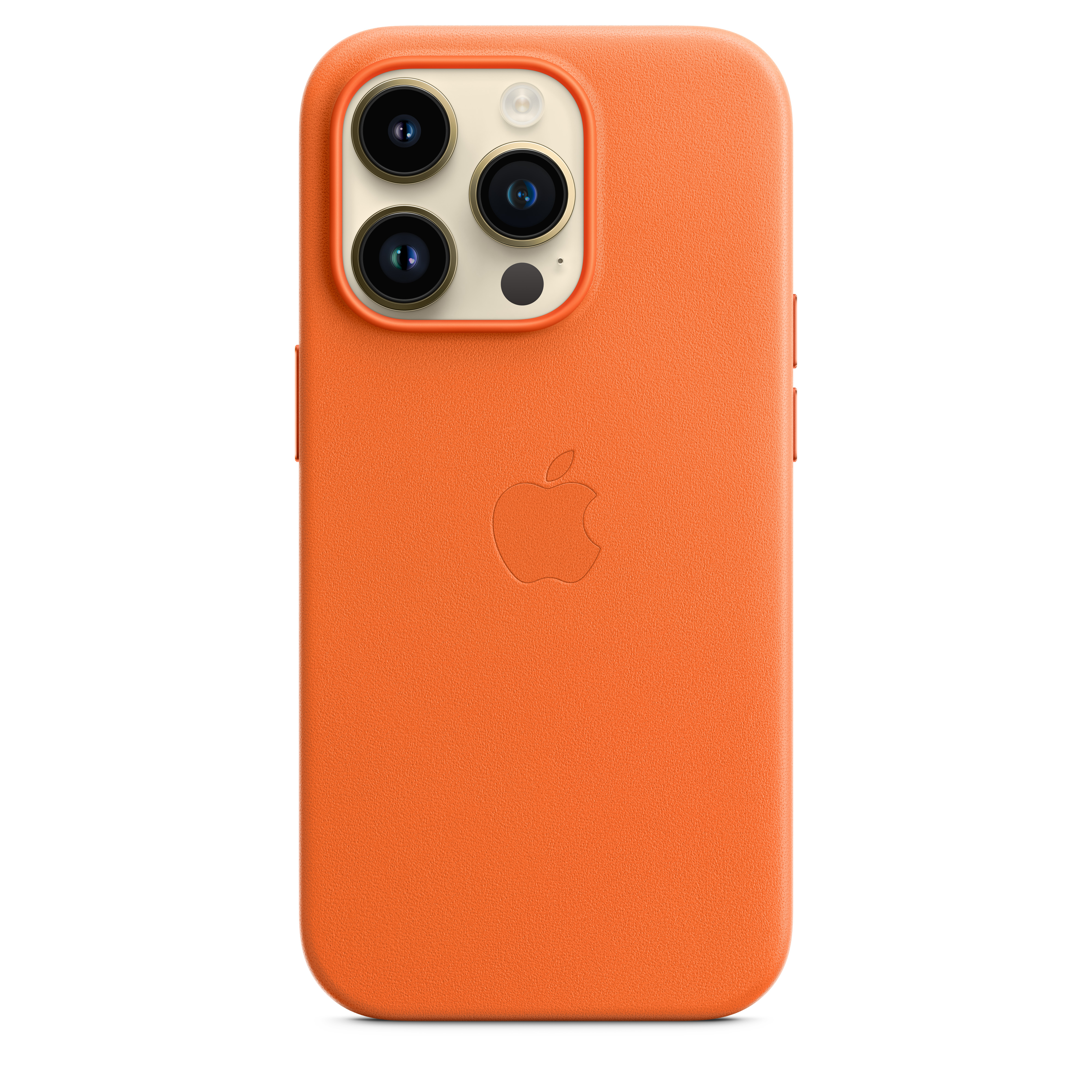Apple Leder Case iPhone 14 Pro mit MagSafe (orange)