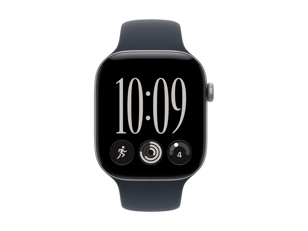 Apple Watch Series 12 GPS 46mm Aluminiumgehäuse Space Grau, Sportarmband Navyblau - M/L