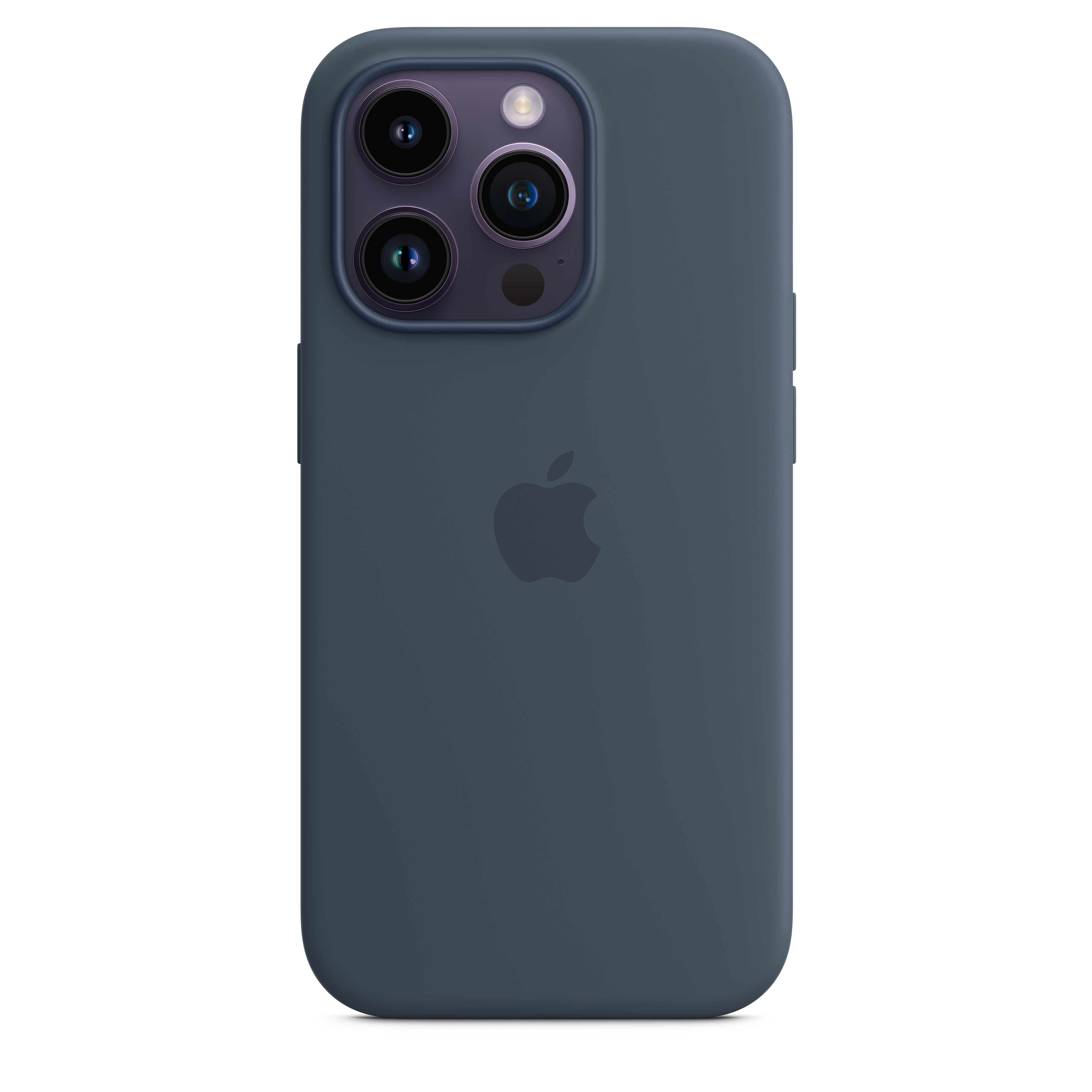 Apple Silikon Case iPhone 14 Pro mit MagSafe (sturmblau)